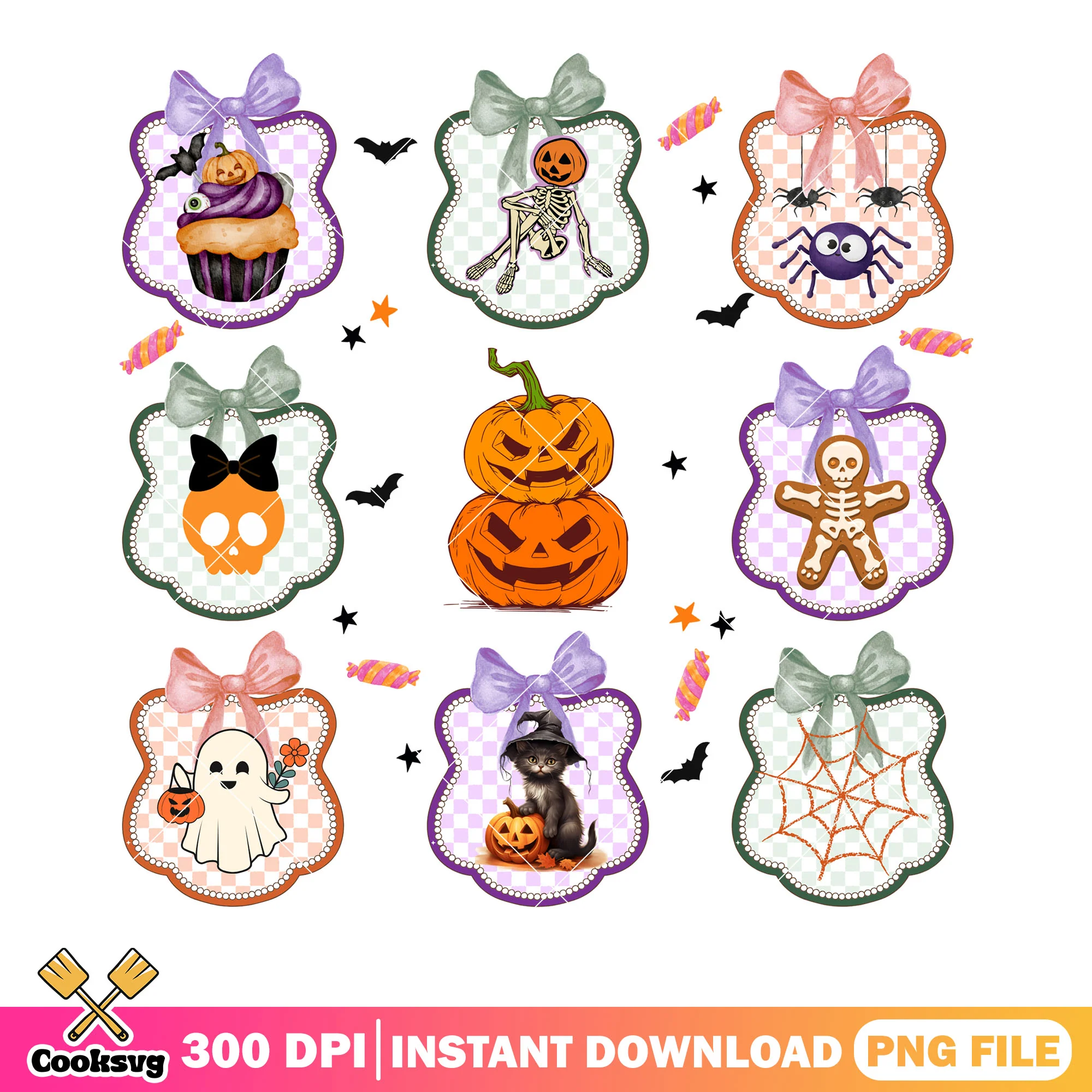 Jack o lantern png, spider web png, scary halloween png