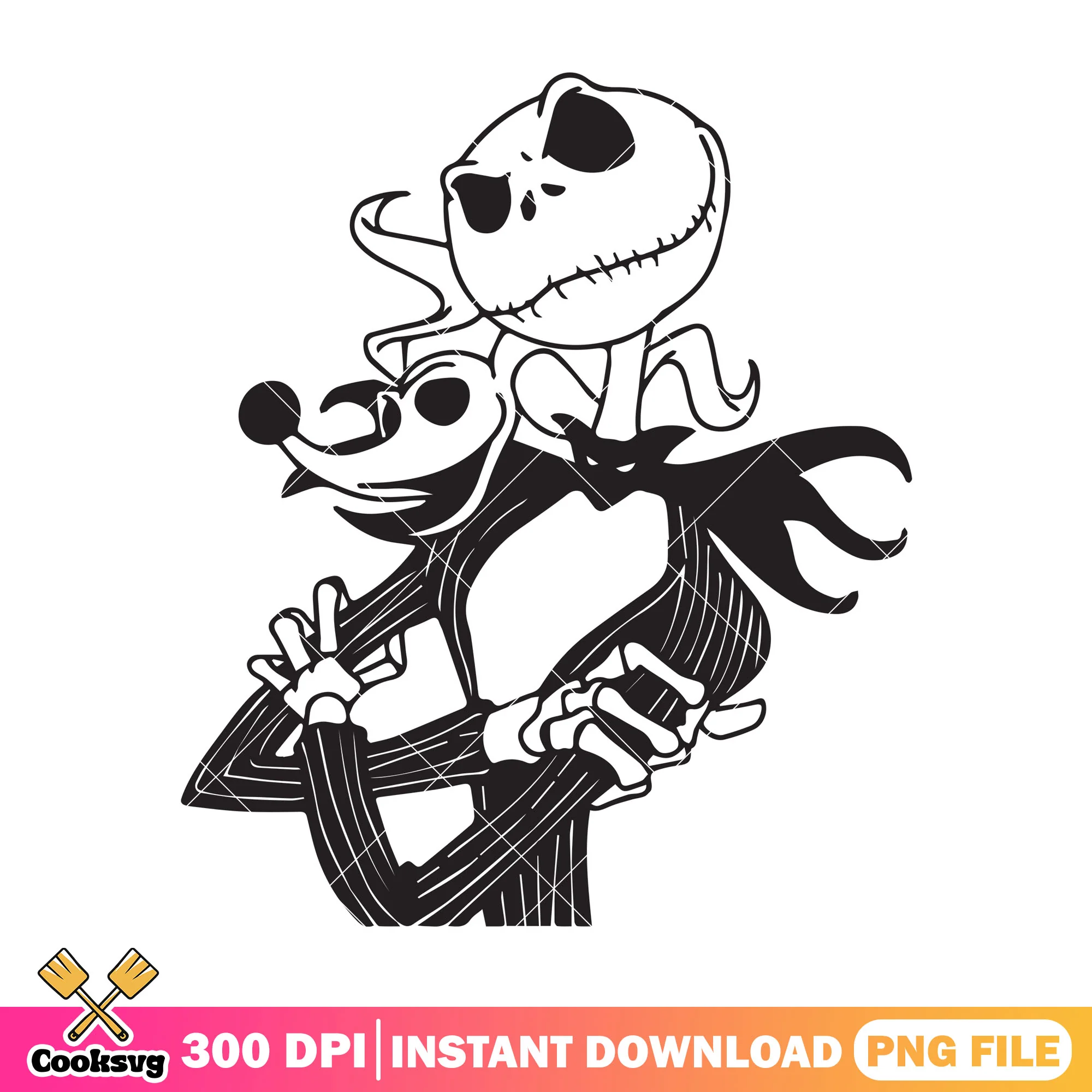 Jack with his dog design png, horror zero png, halloween happy png