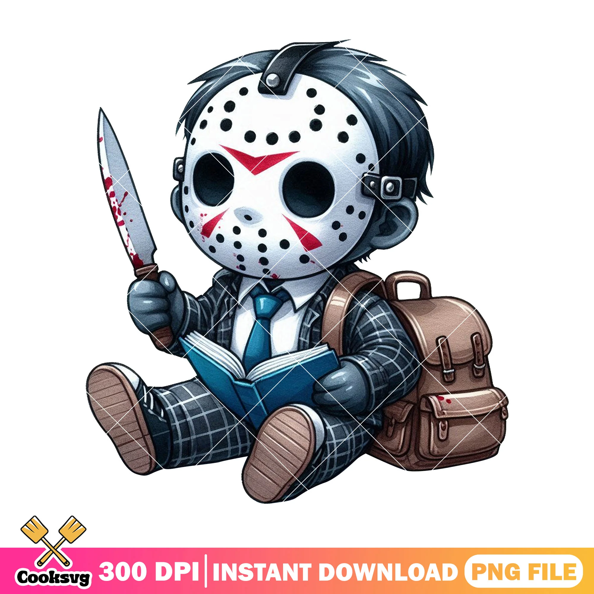 Jason voorhees happy png, jason voorhees fanart png, back to school png