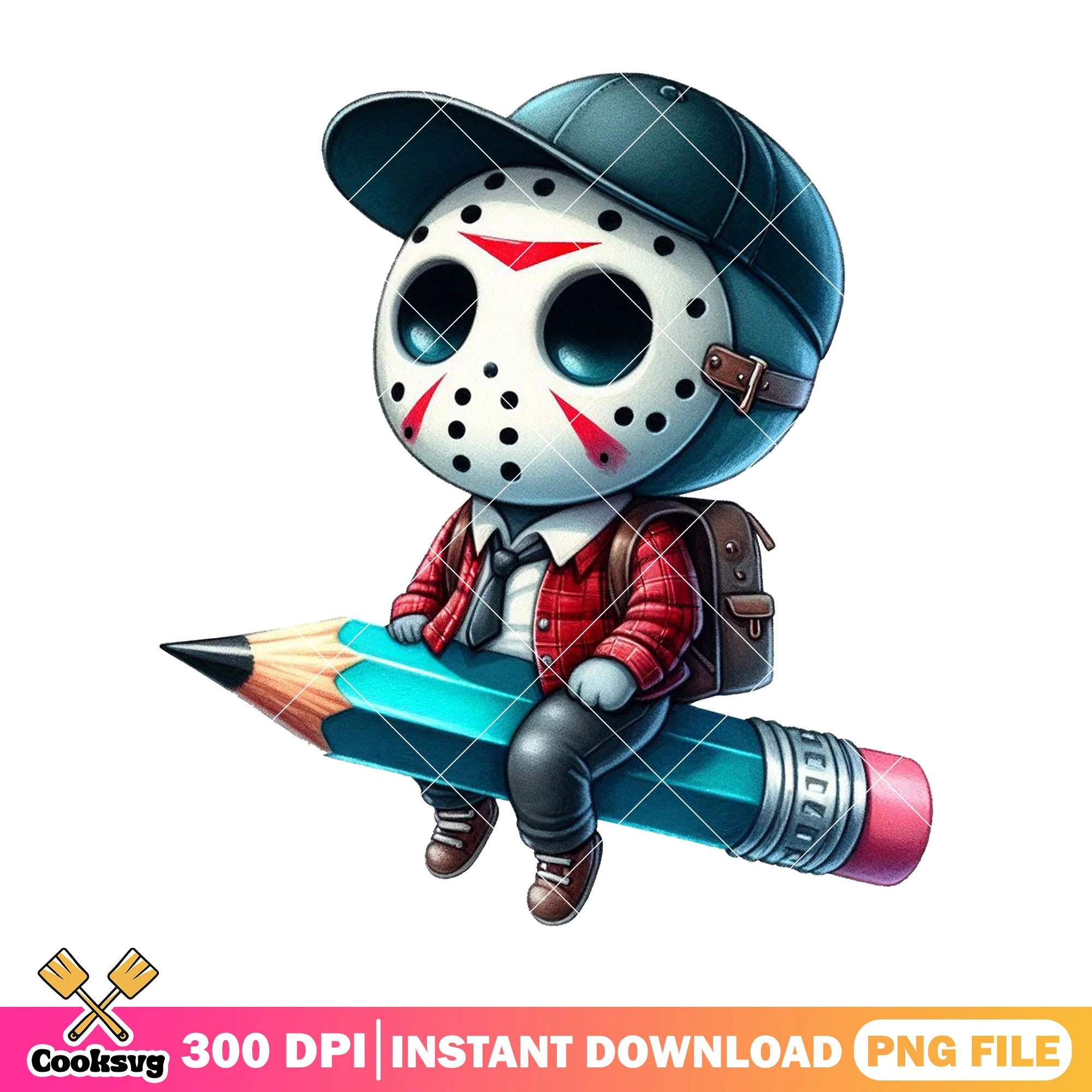 Jason voorhees hat png, jason voorhees cartoon png, back to school day png