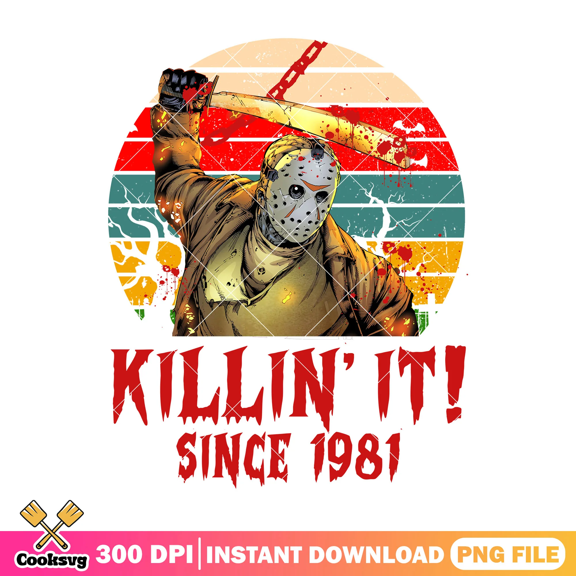 Jason voorhees since 1981 png, horror characters png, halloween png