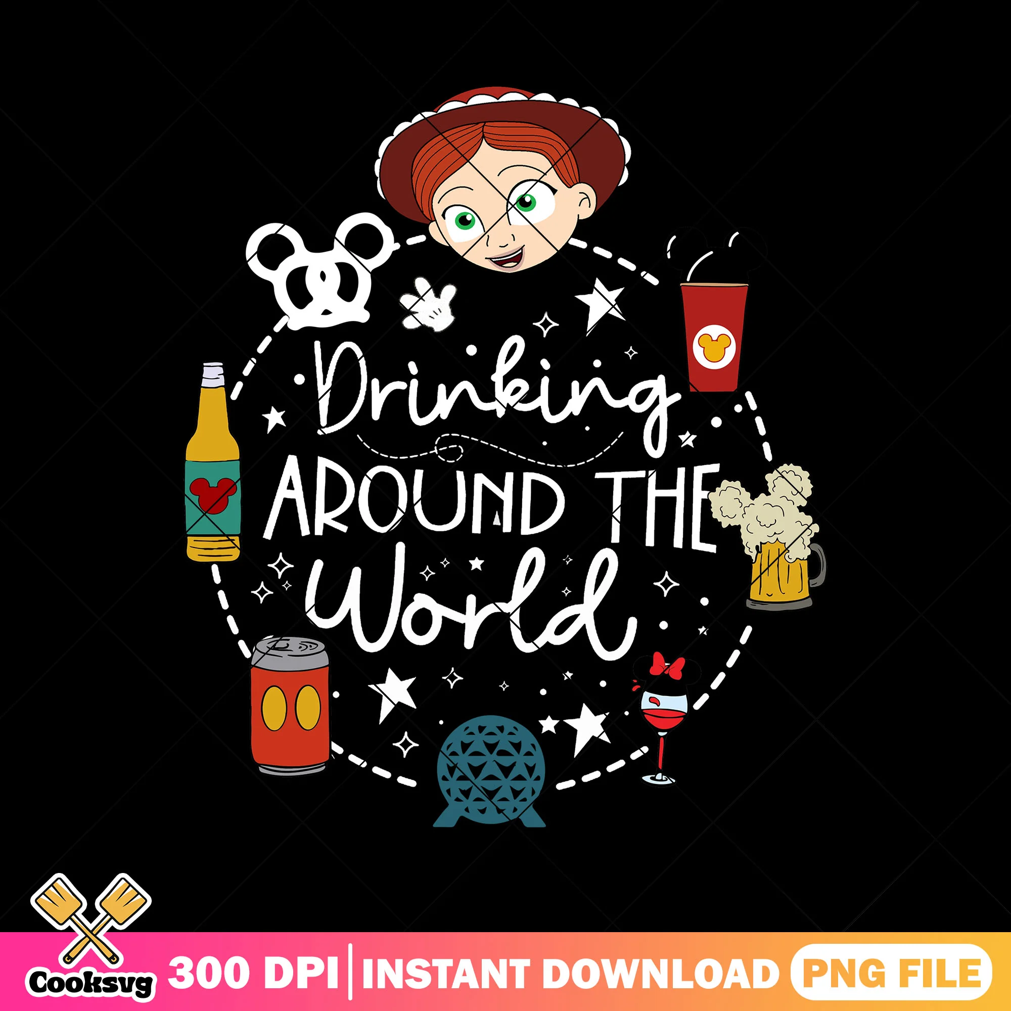 Jessie drinks world png, jessie toy story png, disney drinks png