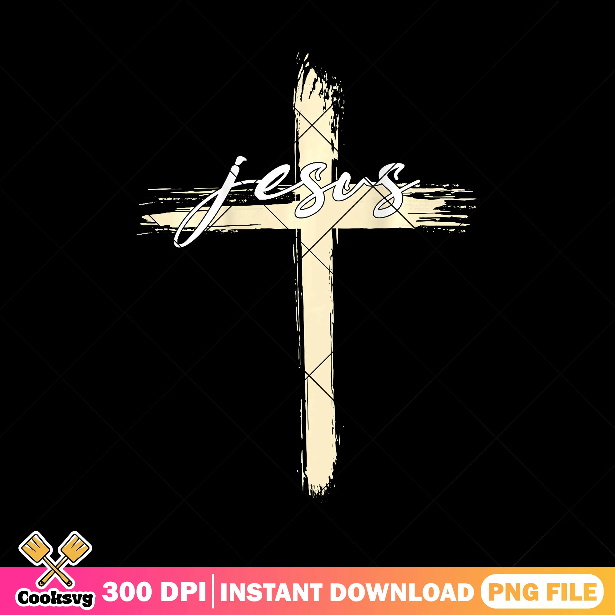 Jesus and cross design png, jesus cross png, jesus faith png