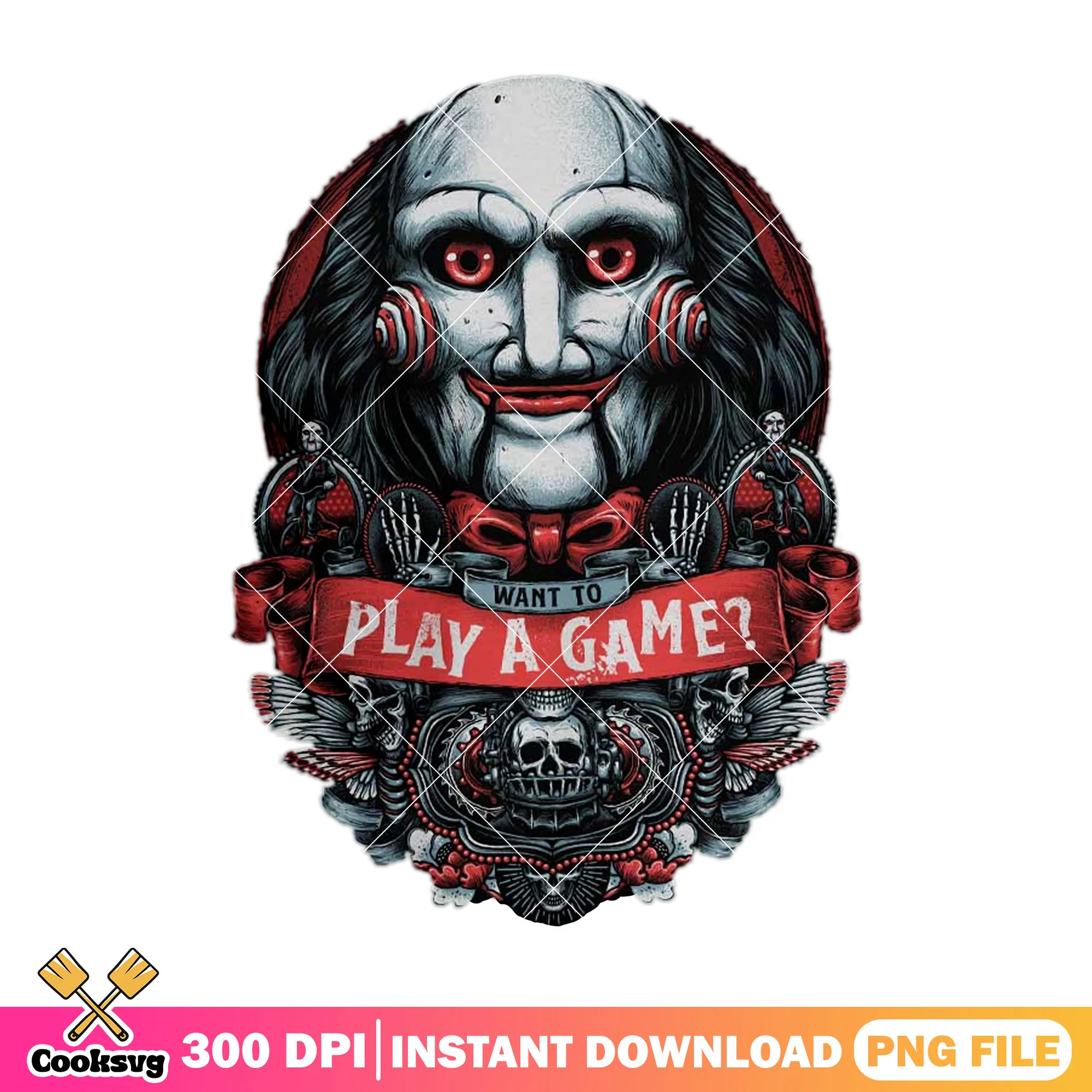 Jigsaw want to play a game design png, jigsaw movie png