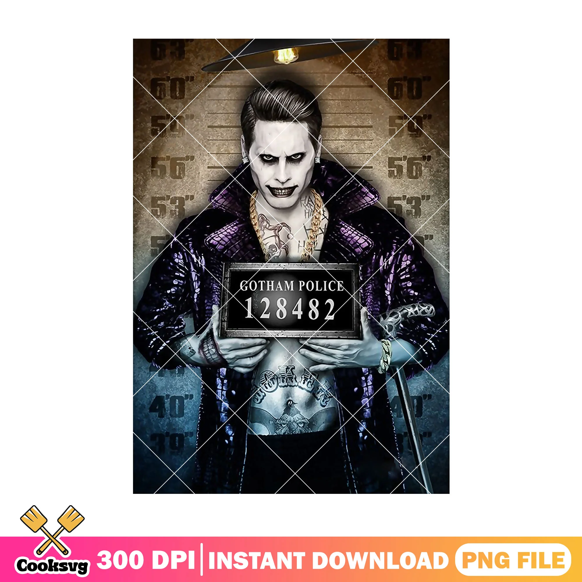 Joker horror crime  photo design png, suicide squad movie png