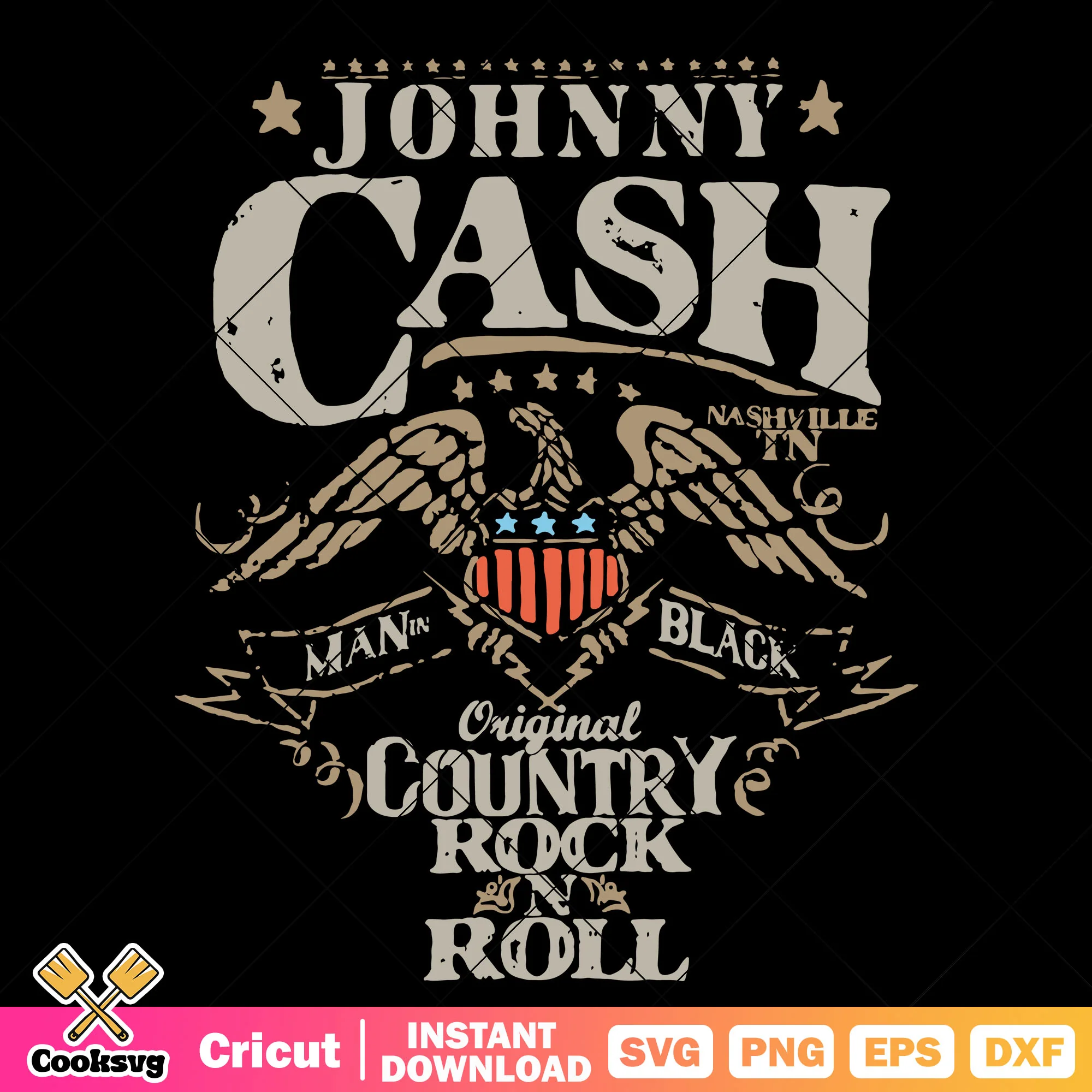 Jonny cash original rock roll svg, jonny cash svg, country rock roll svg