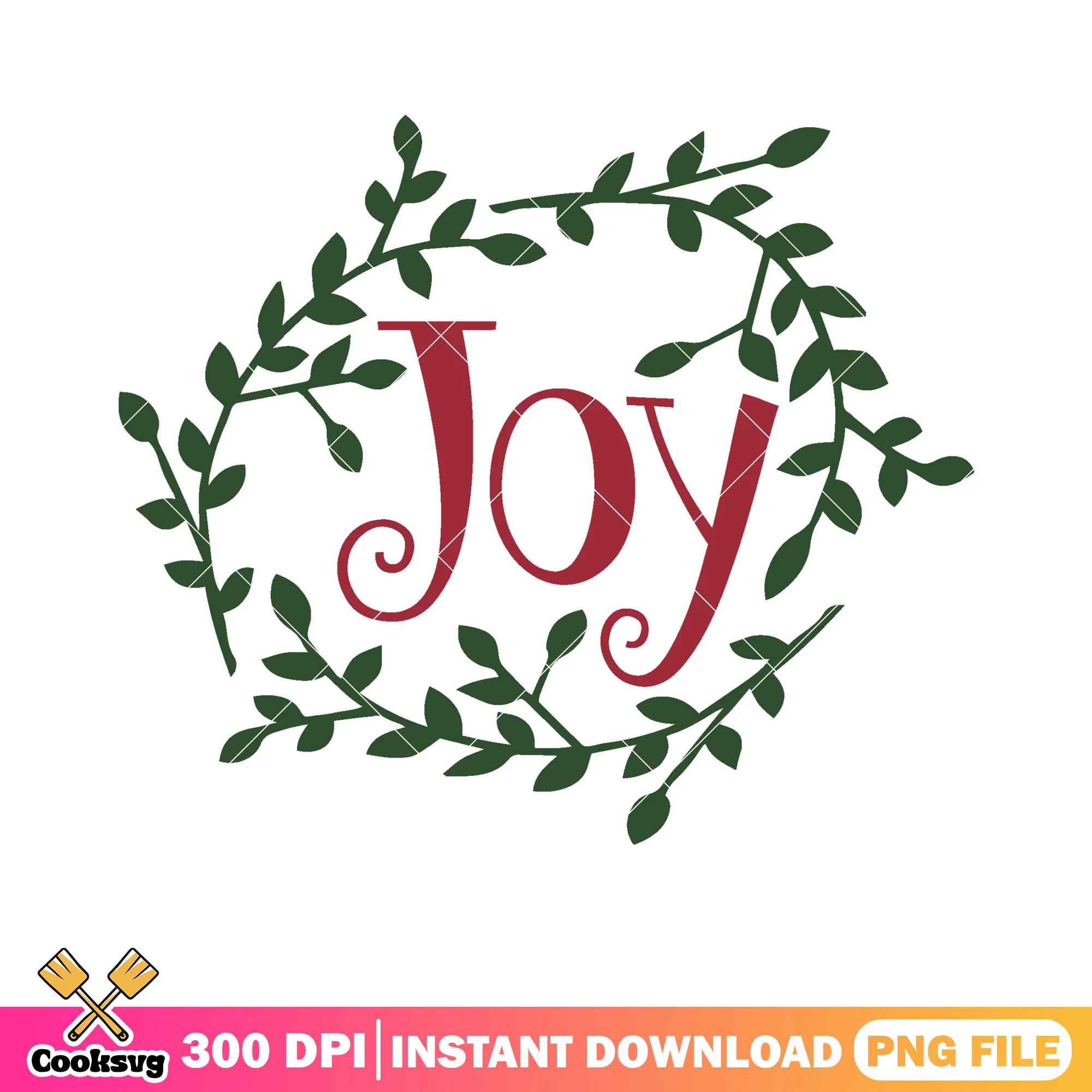 Joy christmas wreath png, xmas decorations png, christmas movies png