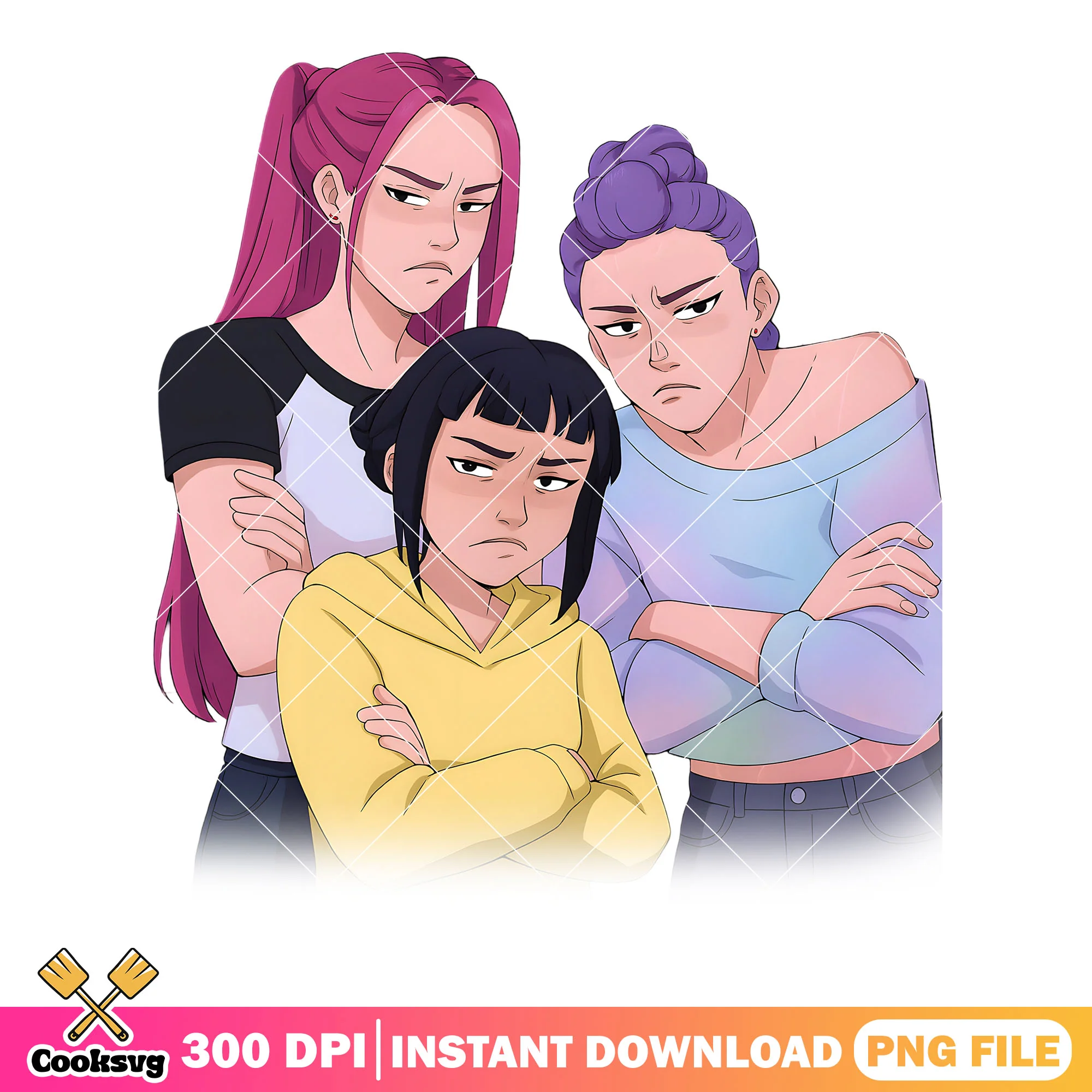 Judge face huntrix png, kpop hunters png, huntrix kpop png