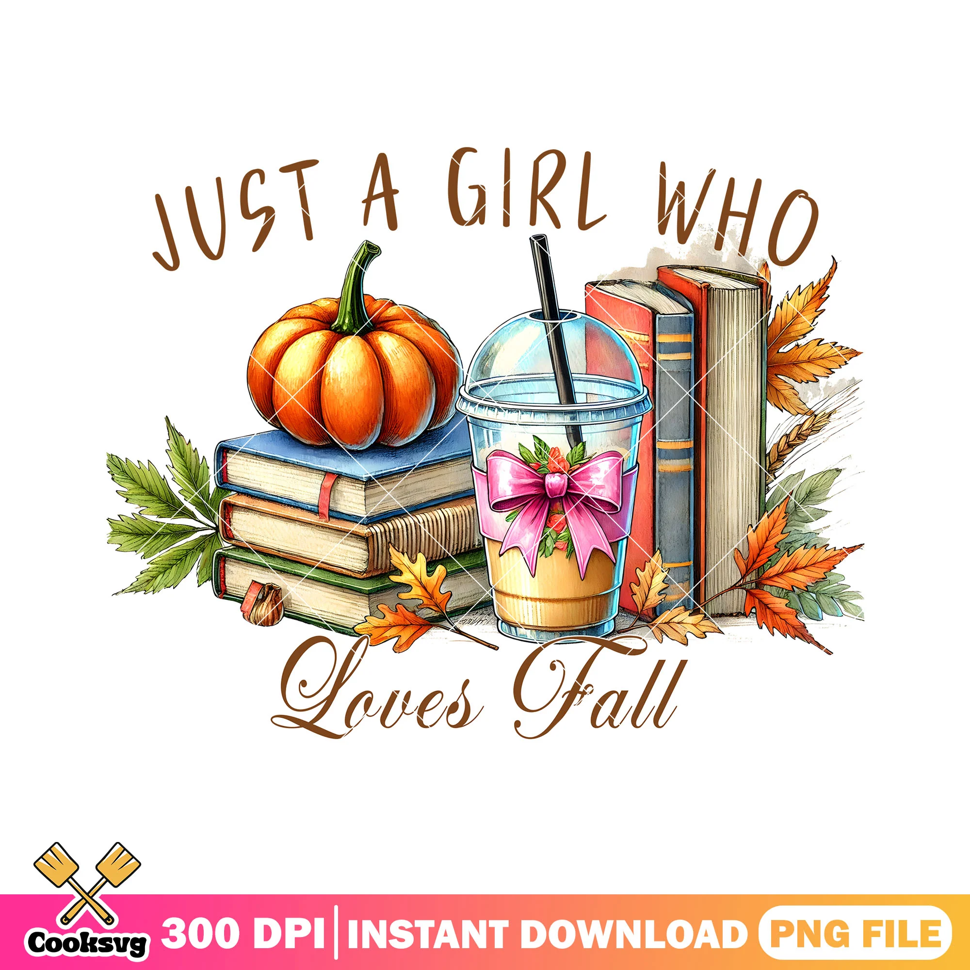 Just a girl who loves fall png, halloween decor png, halloween png