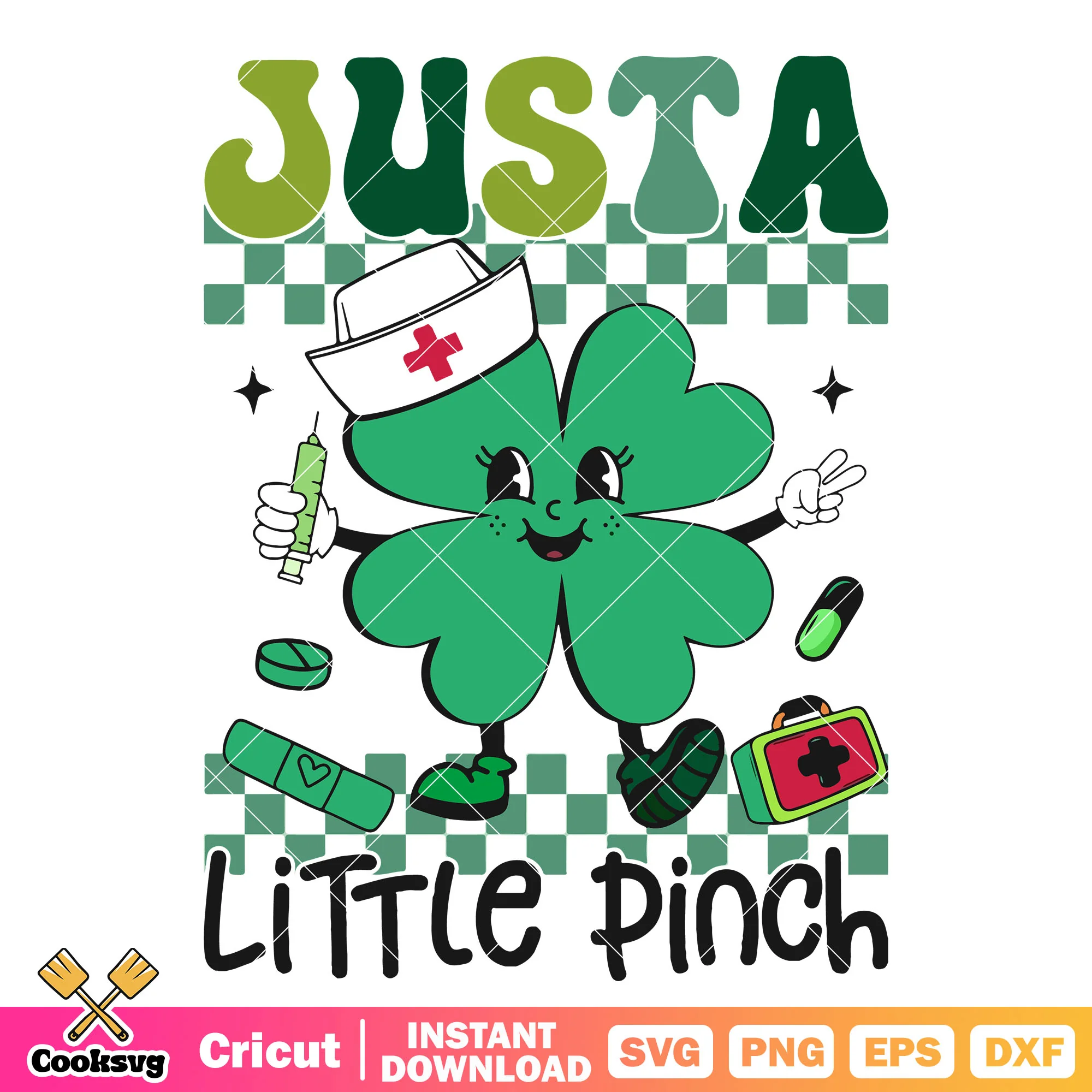 Just a little pinch four clover svg, just a little pinch svg