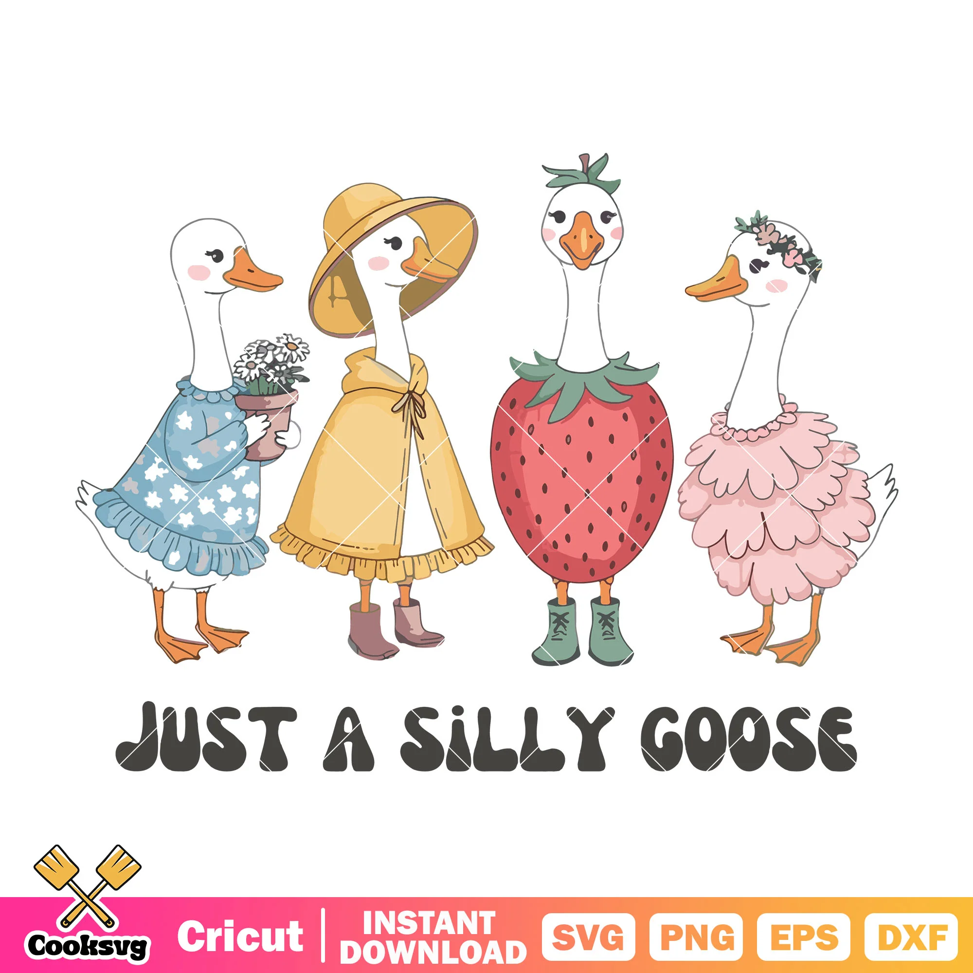 Just a silly goose girl svg, silly goose svg, silly goose meme svg
