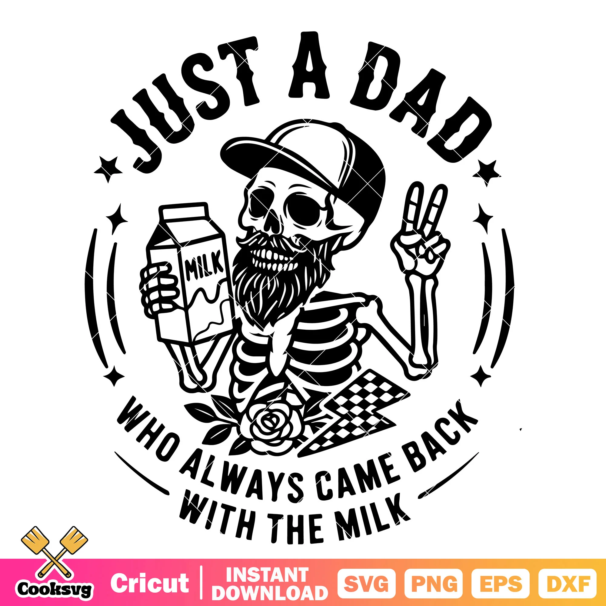 Just dad comback with milk svg, dad meme svg, father day svg
