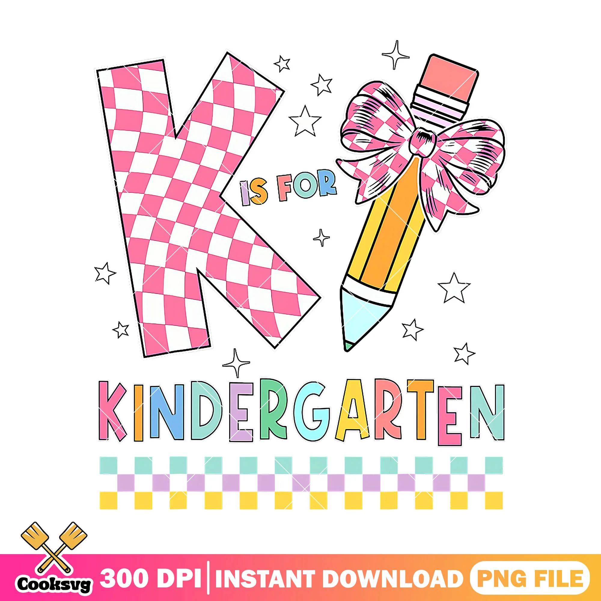 K is for kindergarten png, font cute png, go back to school png