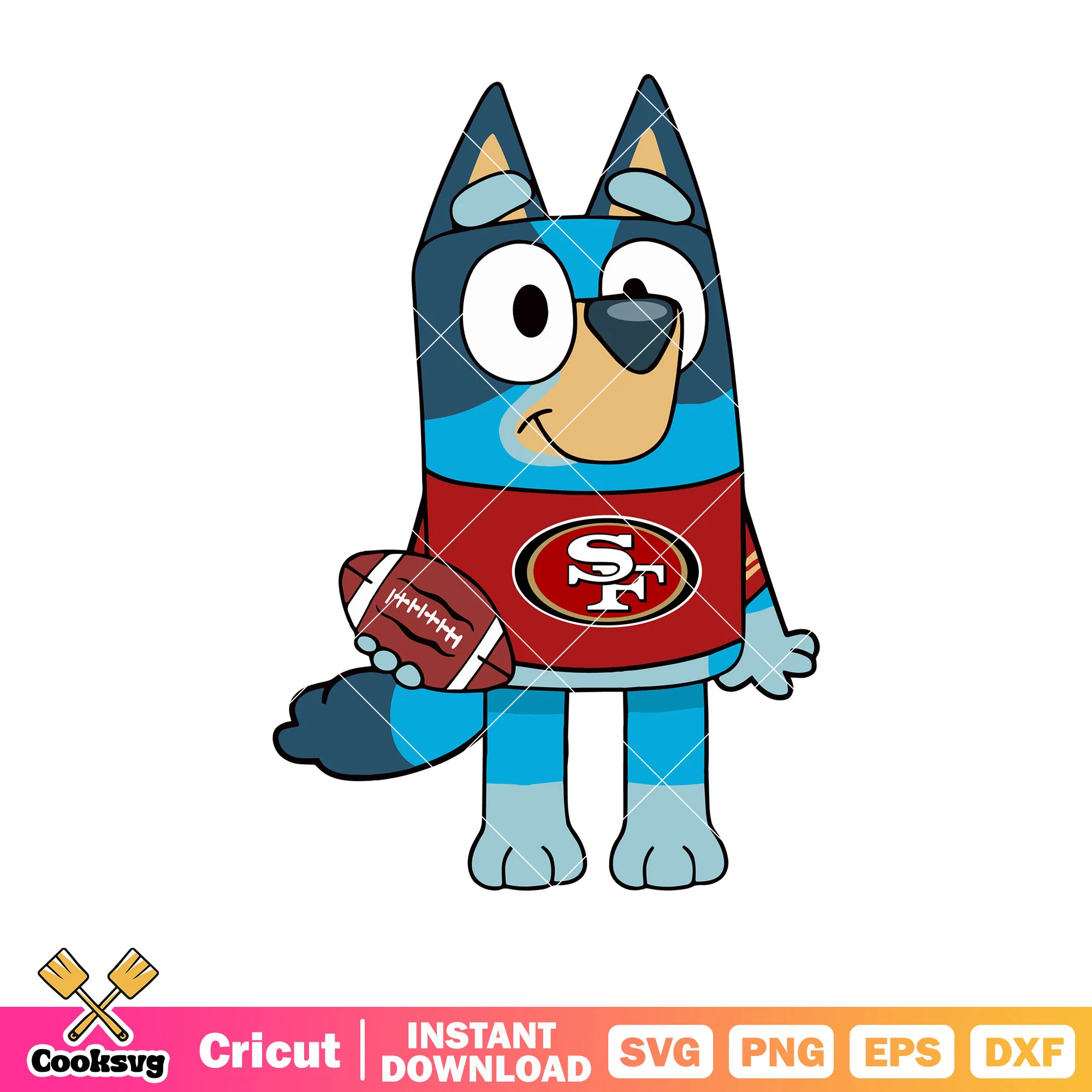 Kansas city chiefs bluey football svg, bluey football svg,, cartoon bluey svg