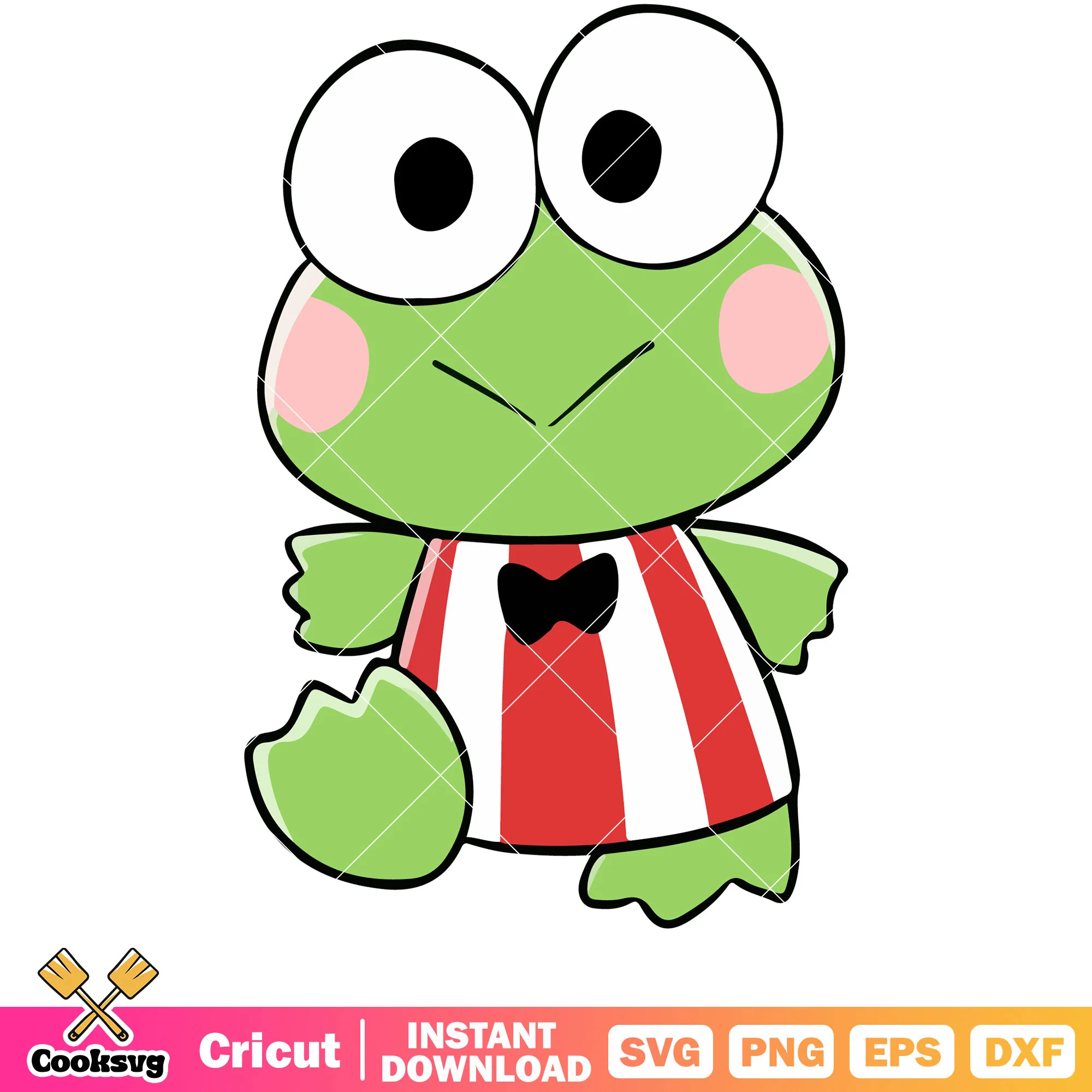 Keroppi cute frog svg, cute keroppi svg, sanrio cartoon svg