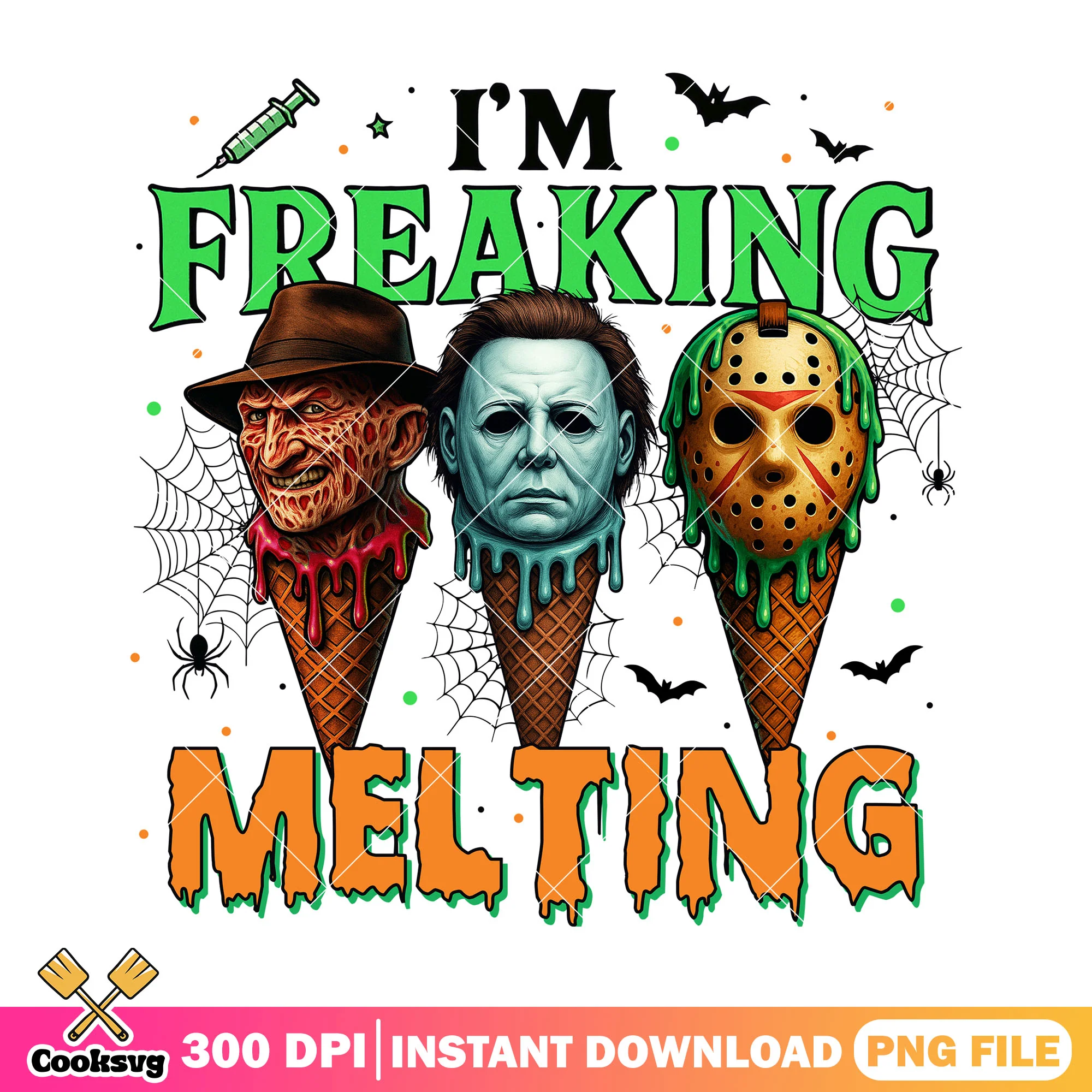 Killer summer vibes png, horror characters png, halloween movie png