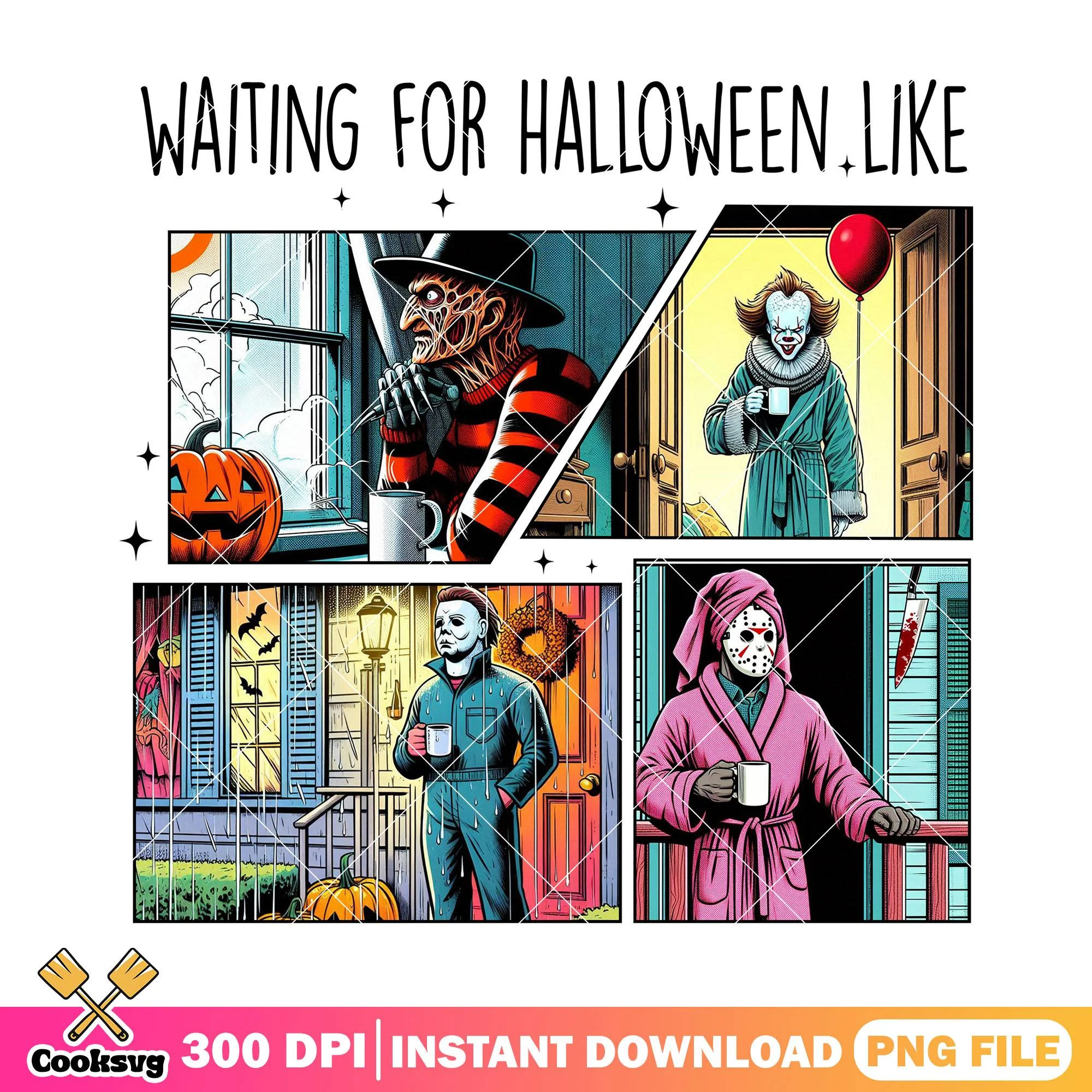 Killers wait halloween png, killers horror png, spirit halloween png