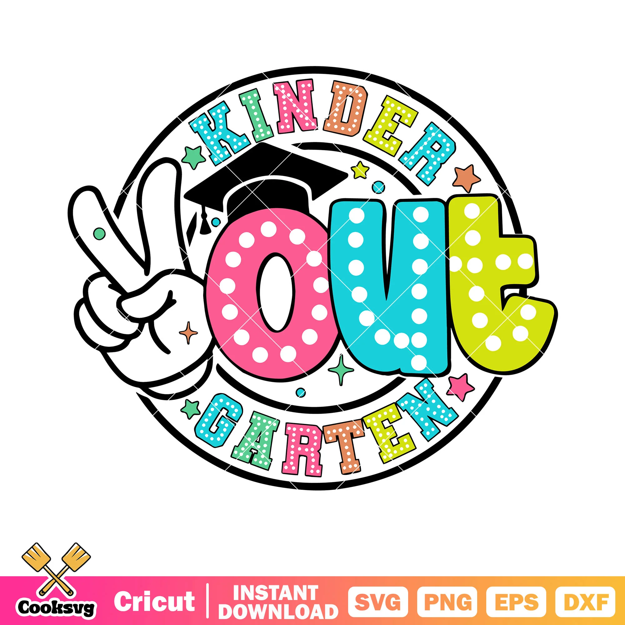 Kinder out garten svg, graduation hat svg, hi hand icon svg