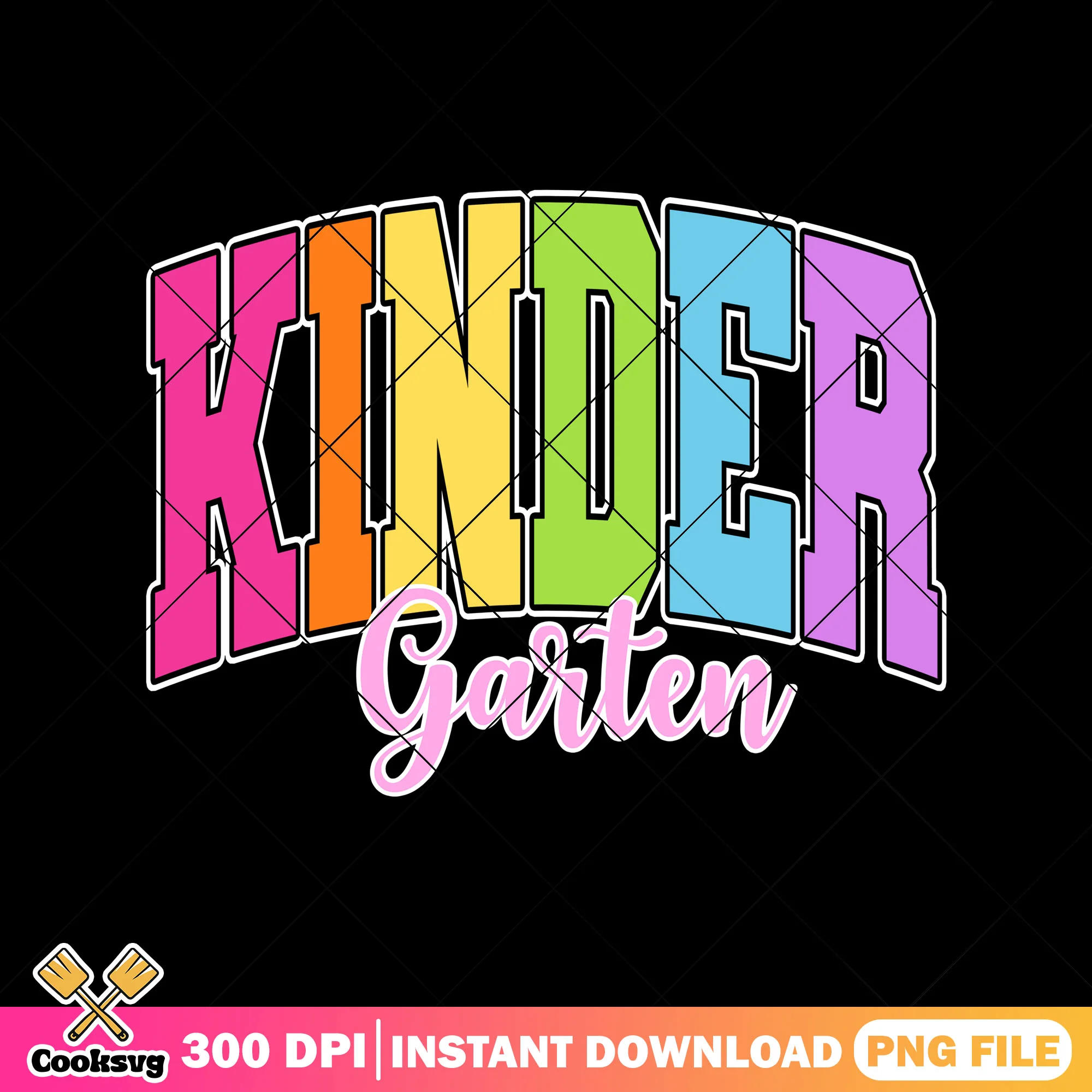Kindergarten font design png, logo art png, back to school day png