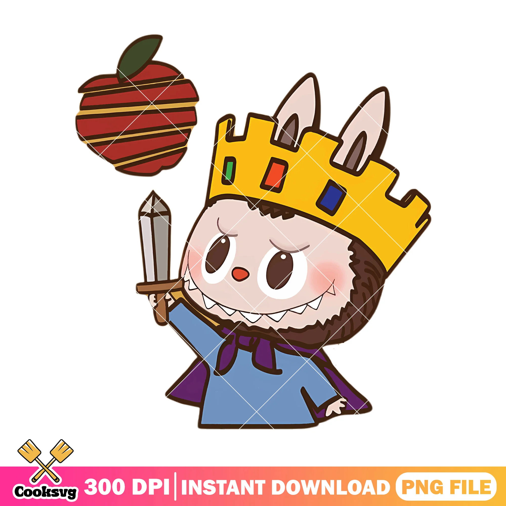 King labubu monster png, labubu cute png, labubu popmart png