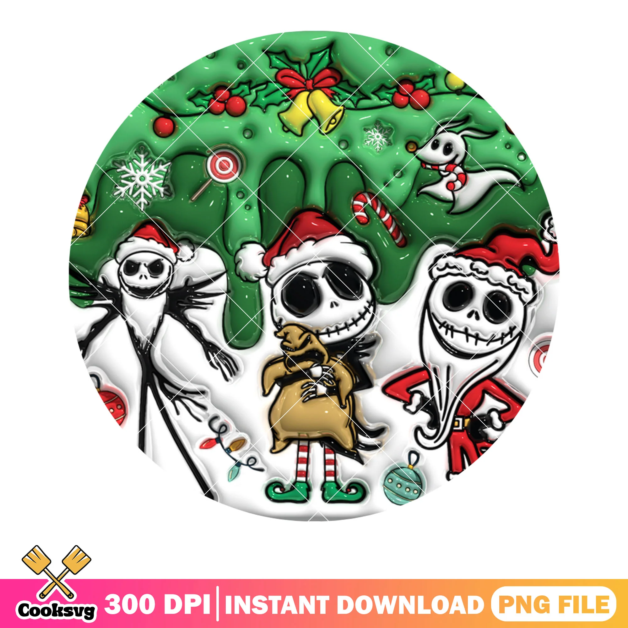 King of pumpkin in christmas png, jack skelington png, oogie boogie png