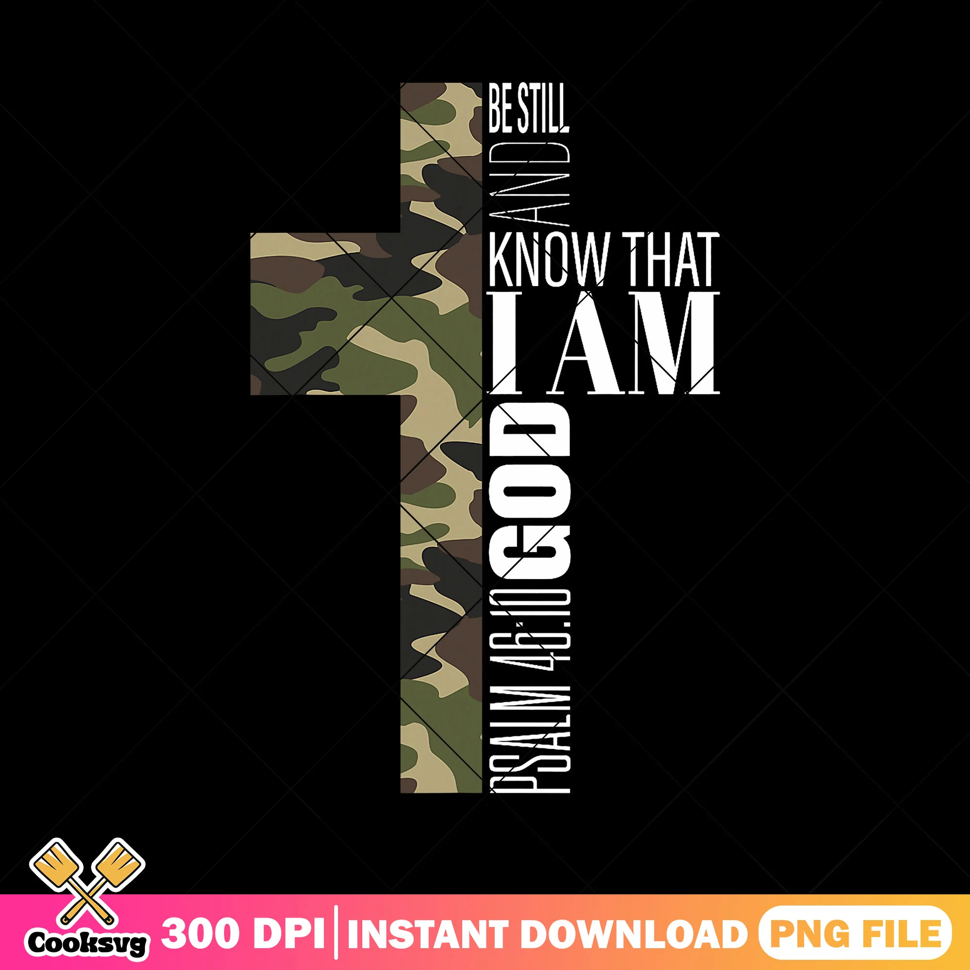 Know that i am god design png, god cross png, god quotes png