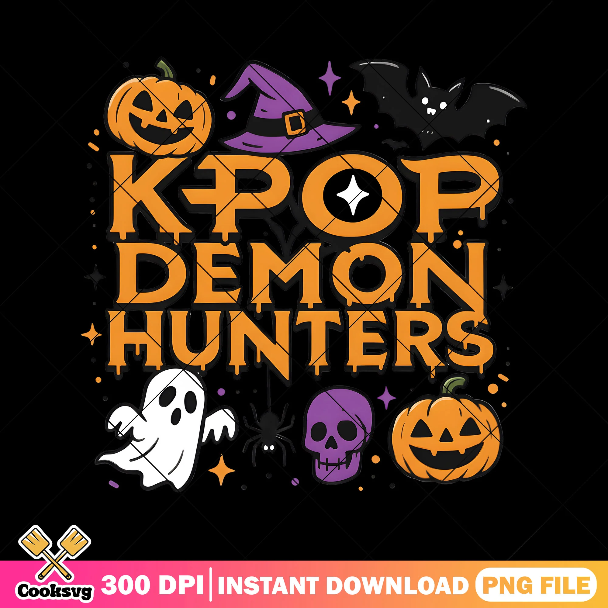 Kpop demon hunter halloween png, netflix kpop hunters png