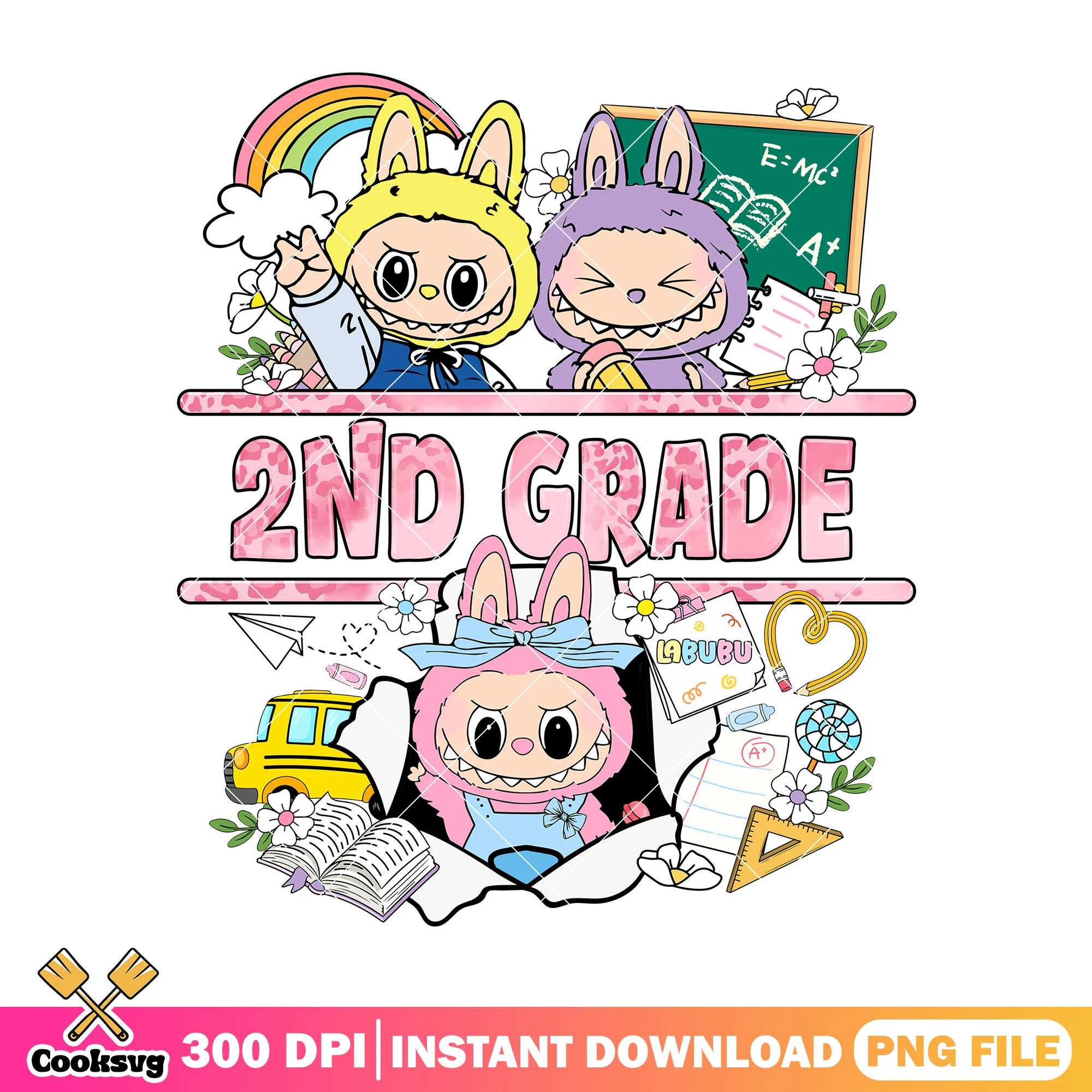 Labubu 2nd grade png, cute labubu png, labubu art png