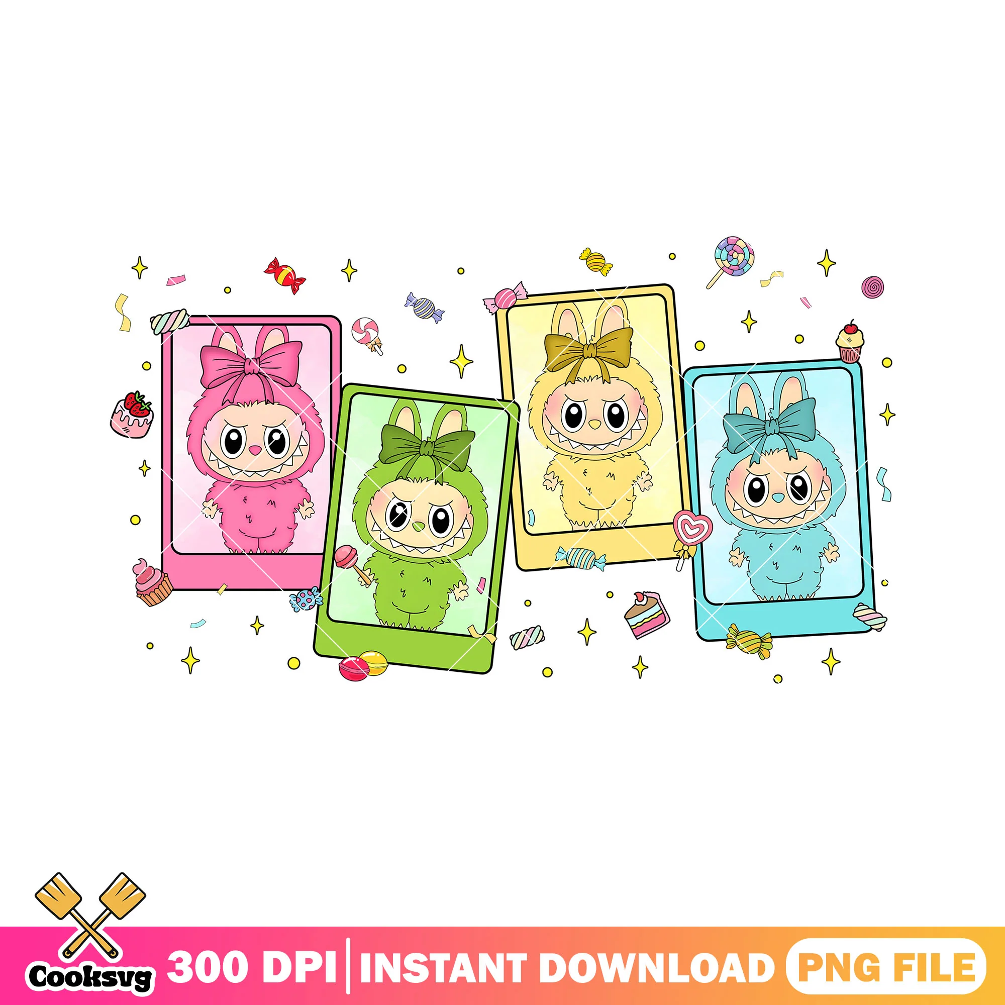Labubu and friends png, labubu bf png, labubu happy png
