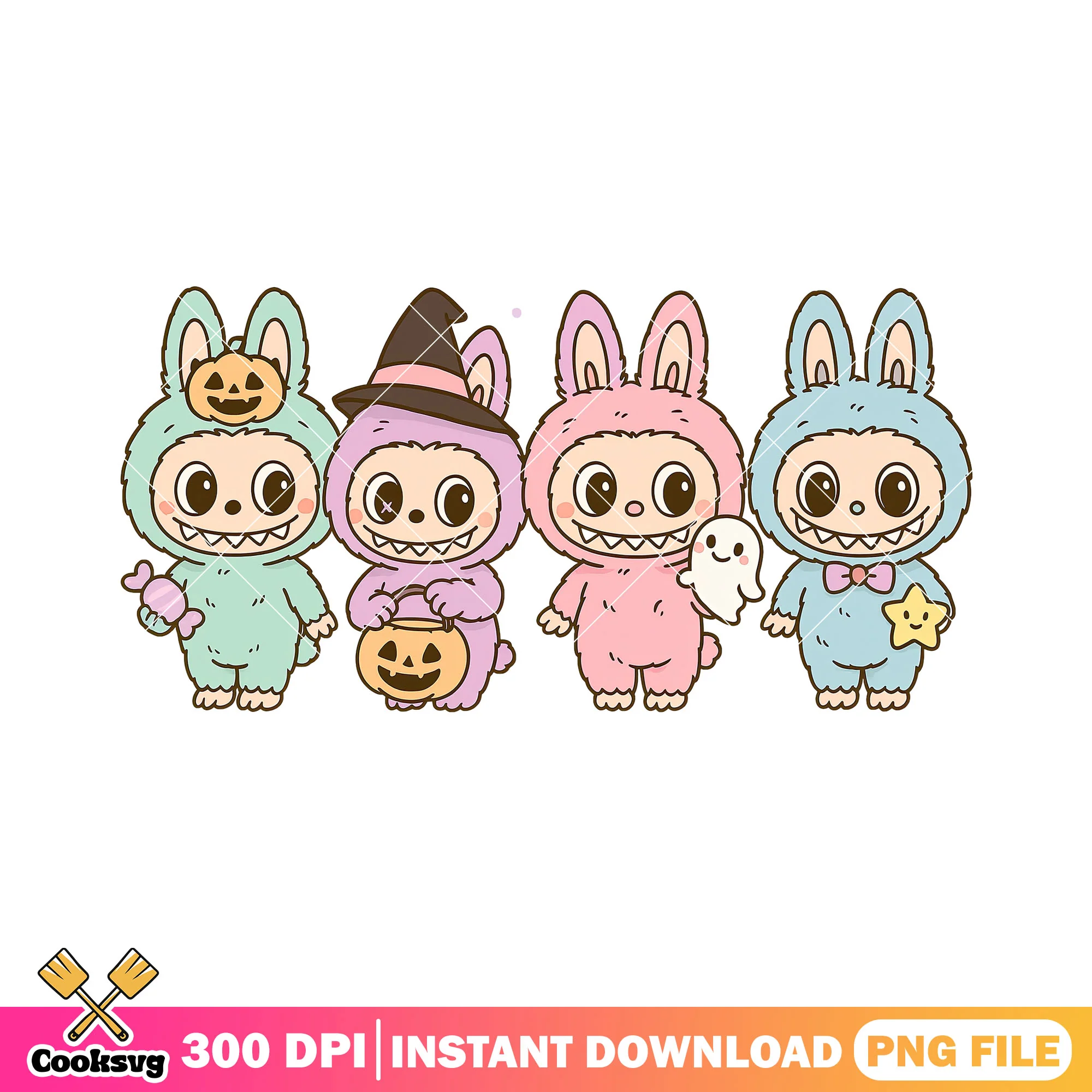 Labubu and halloween png, halloween labubu png, labubu popmart png