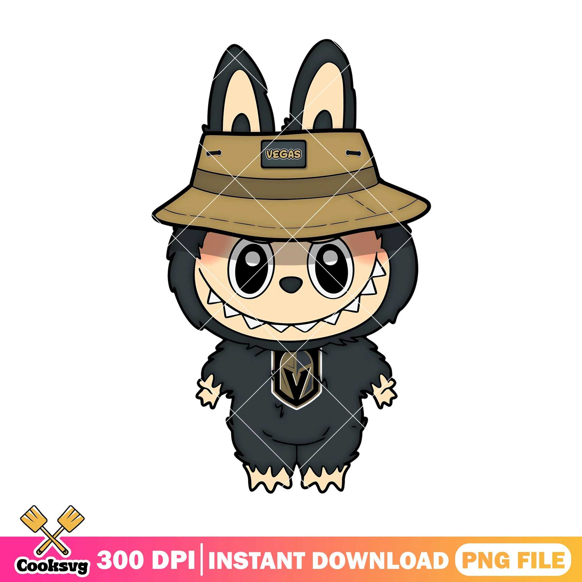 Labubu black monster cute png, vegas golden knights png, labubu png
