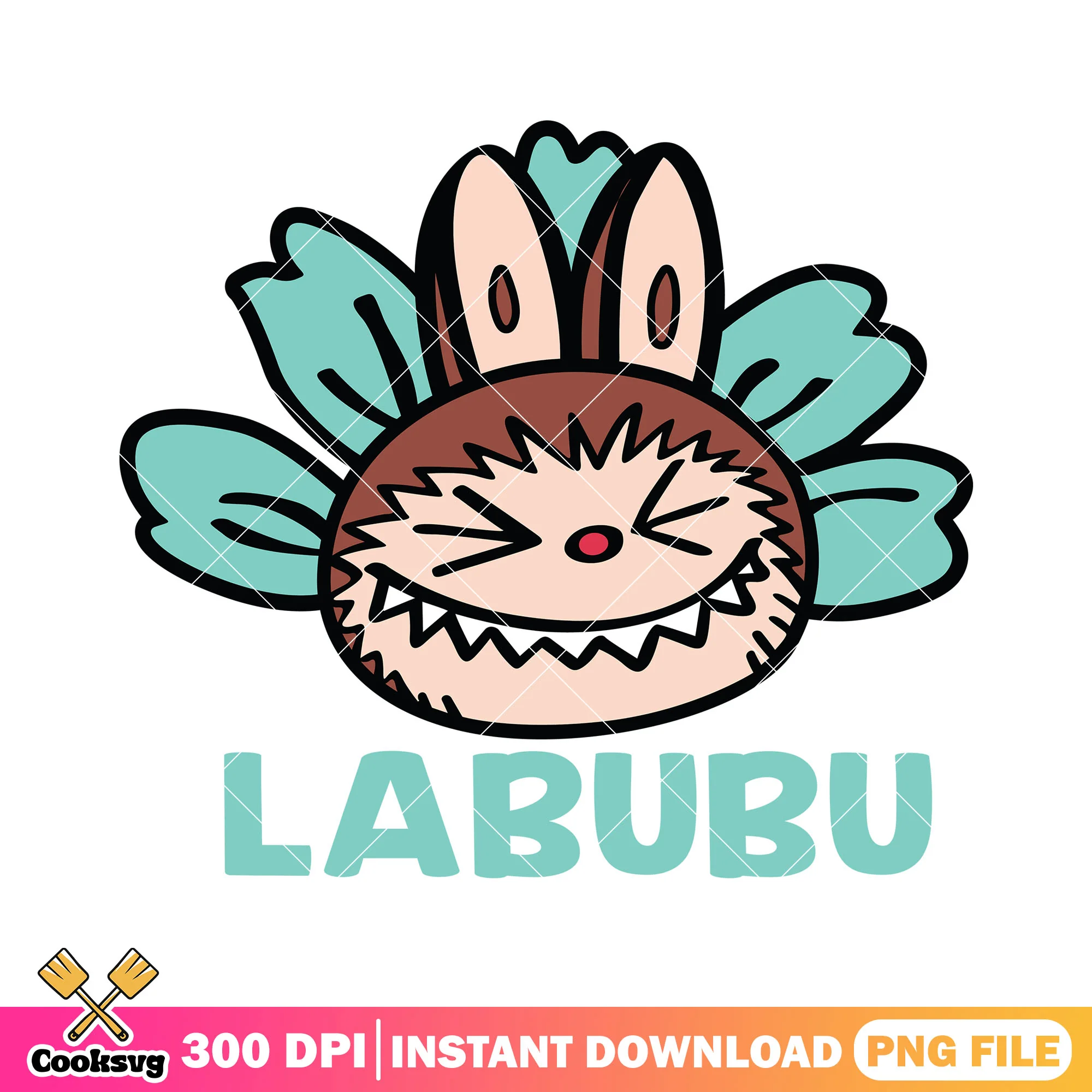 Labubu brown head png, cute labubu png, popmart labubu png