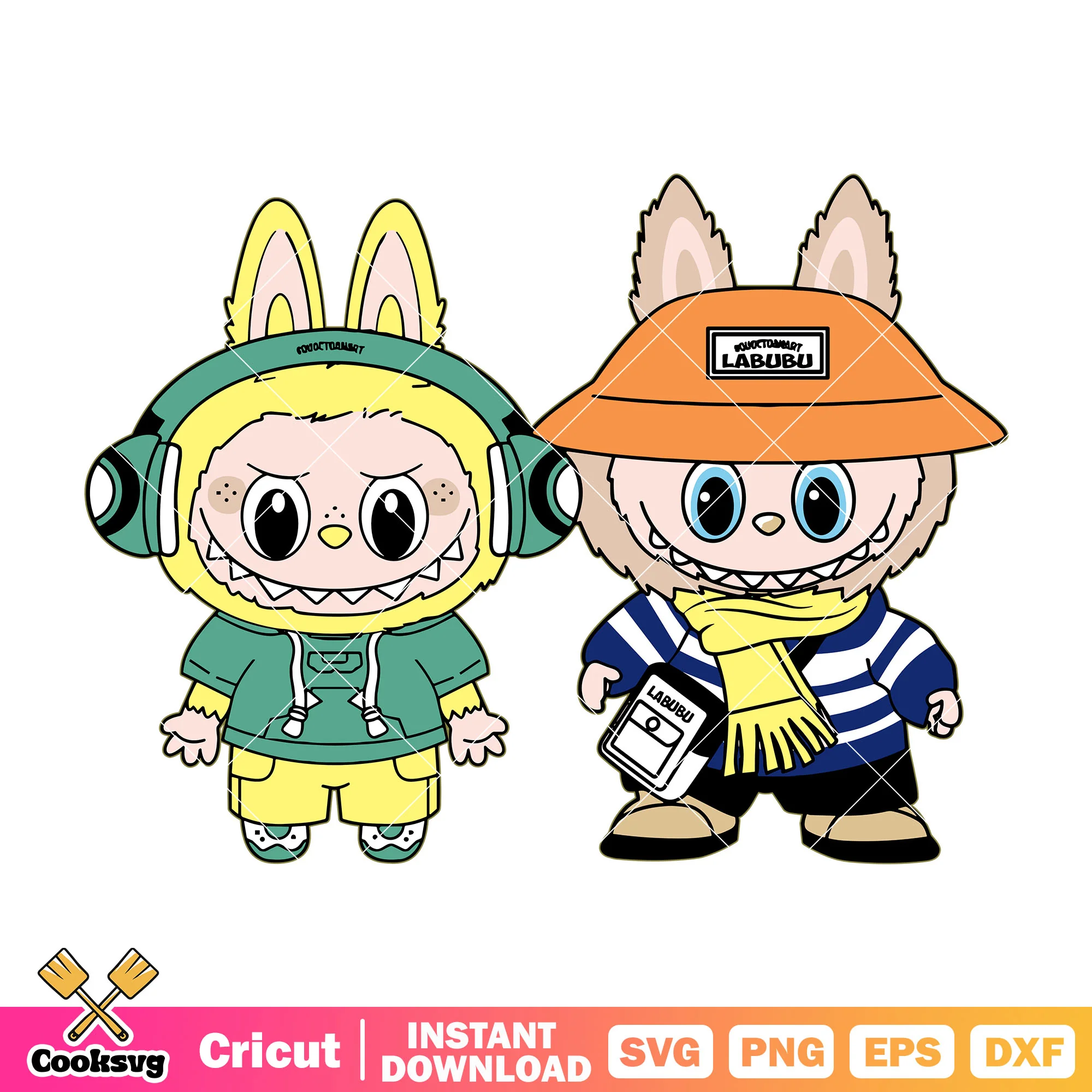 Labubu Couple Streetwear svg, labubu costume svg, labubu near me svg