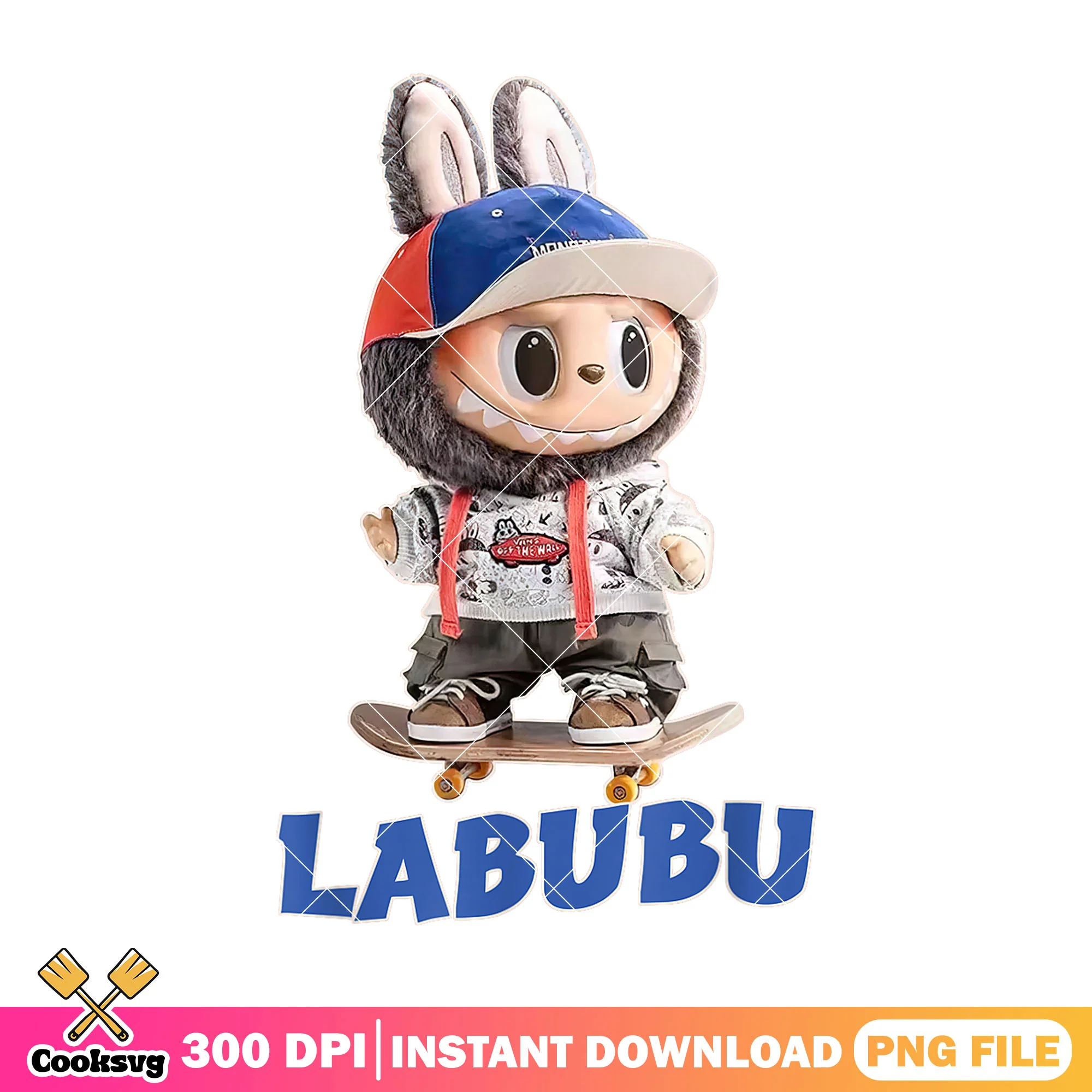 Labubu dolls skating png, Monster labubu png, labubu dolls png