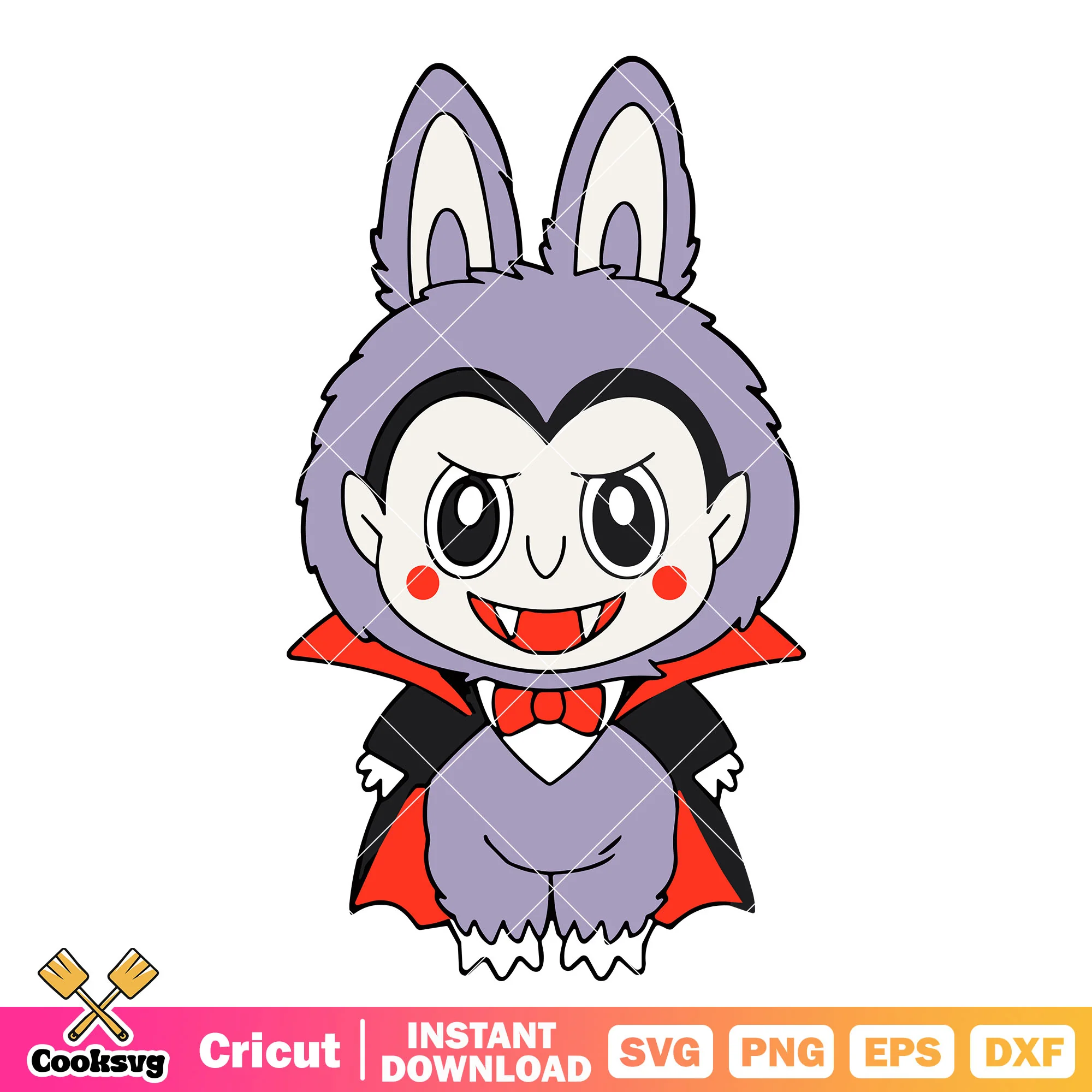 Labubu dracula cute svg, labubu costume svg, halloween labubu svg