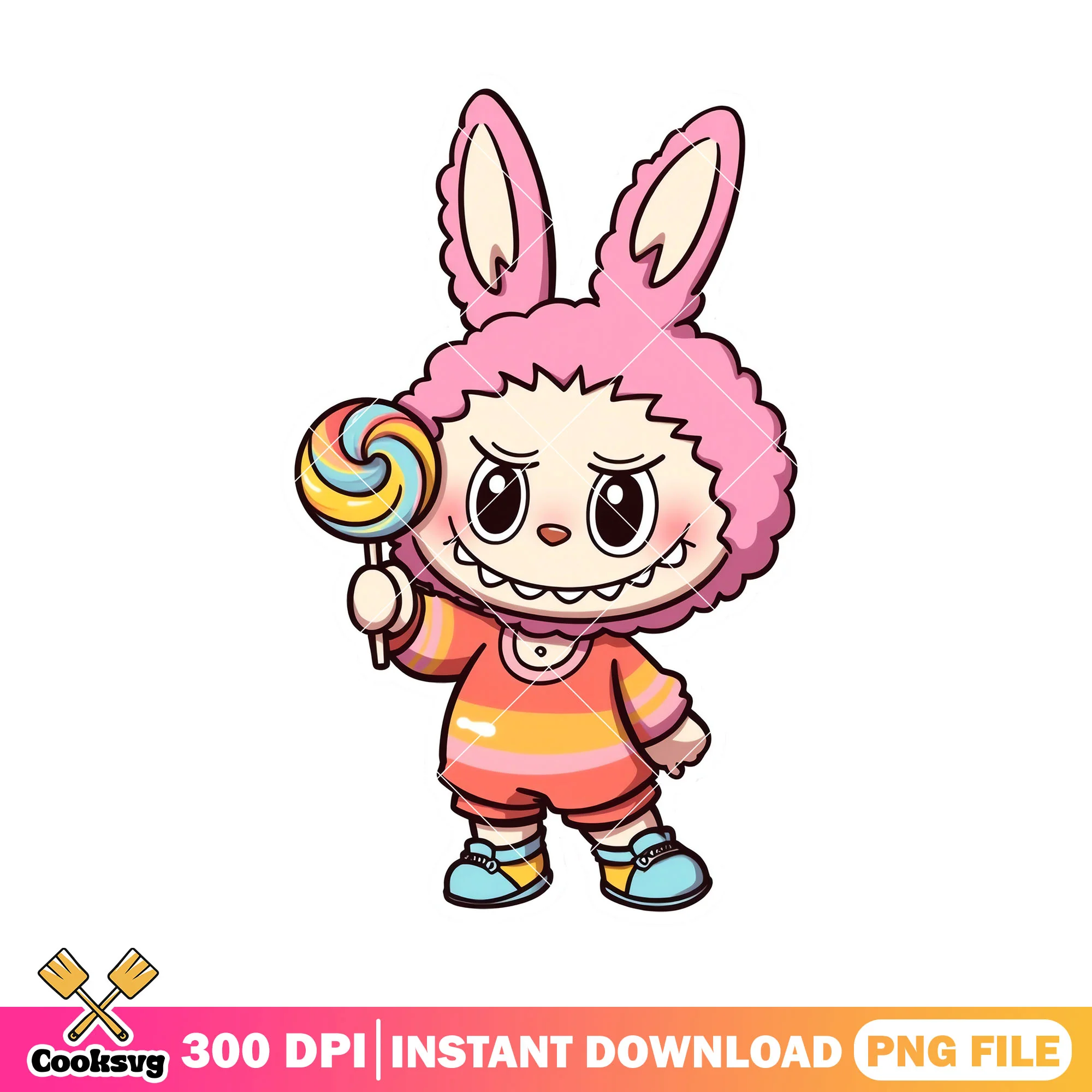 Labubu eating lolipop png, labubu monster png, labubu hehe png