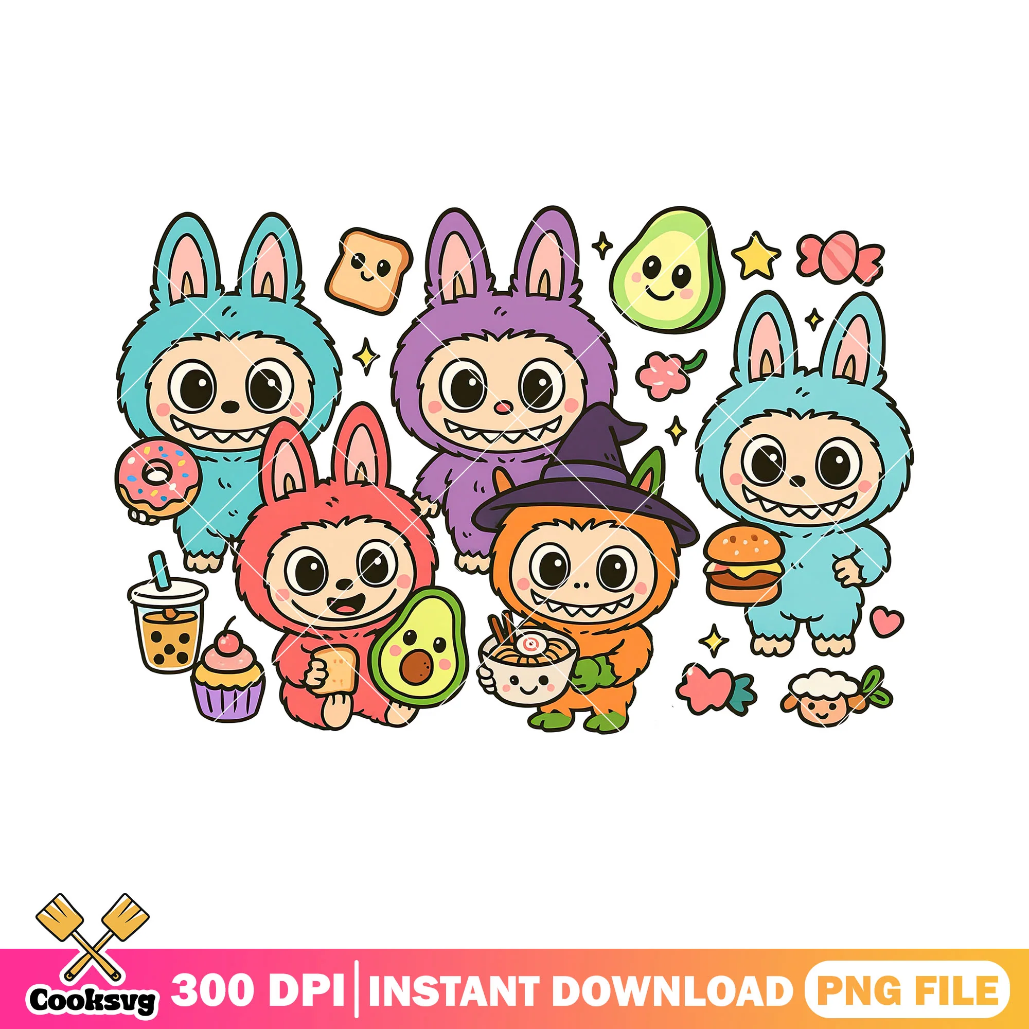 Labubu friends png, labubu hehe png, labubu popmart png