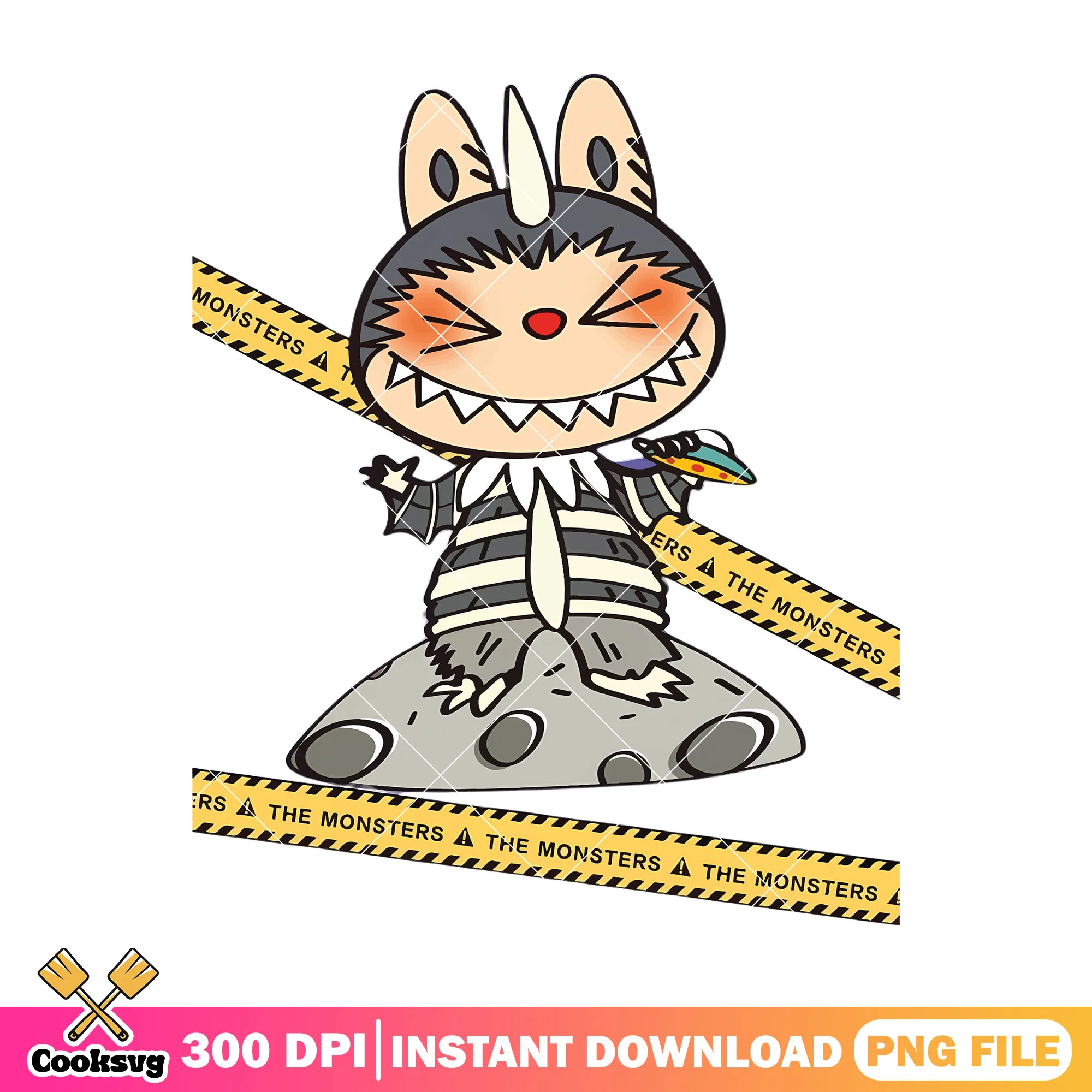 Labubu gomora design png, labubu outfit png, labubu popmart png
