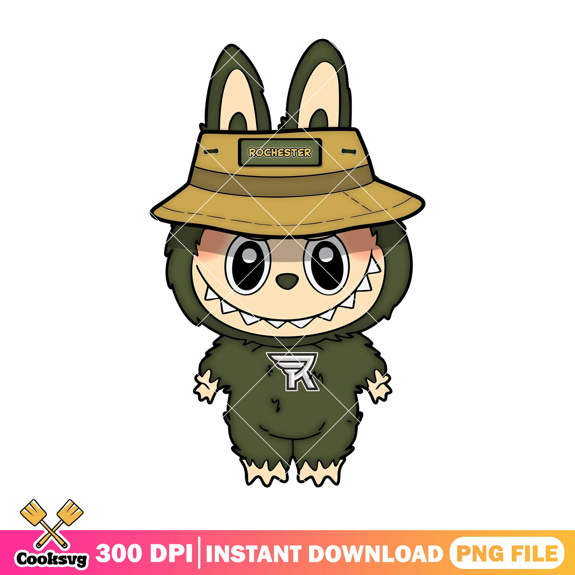 Labubu green monster png, rochester knighthawks png, labubu popmart png