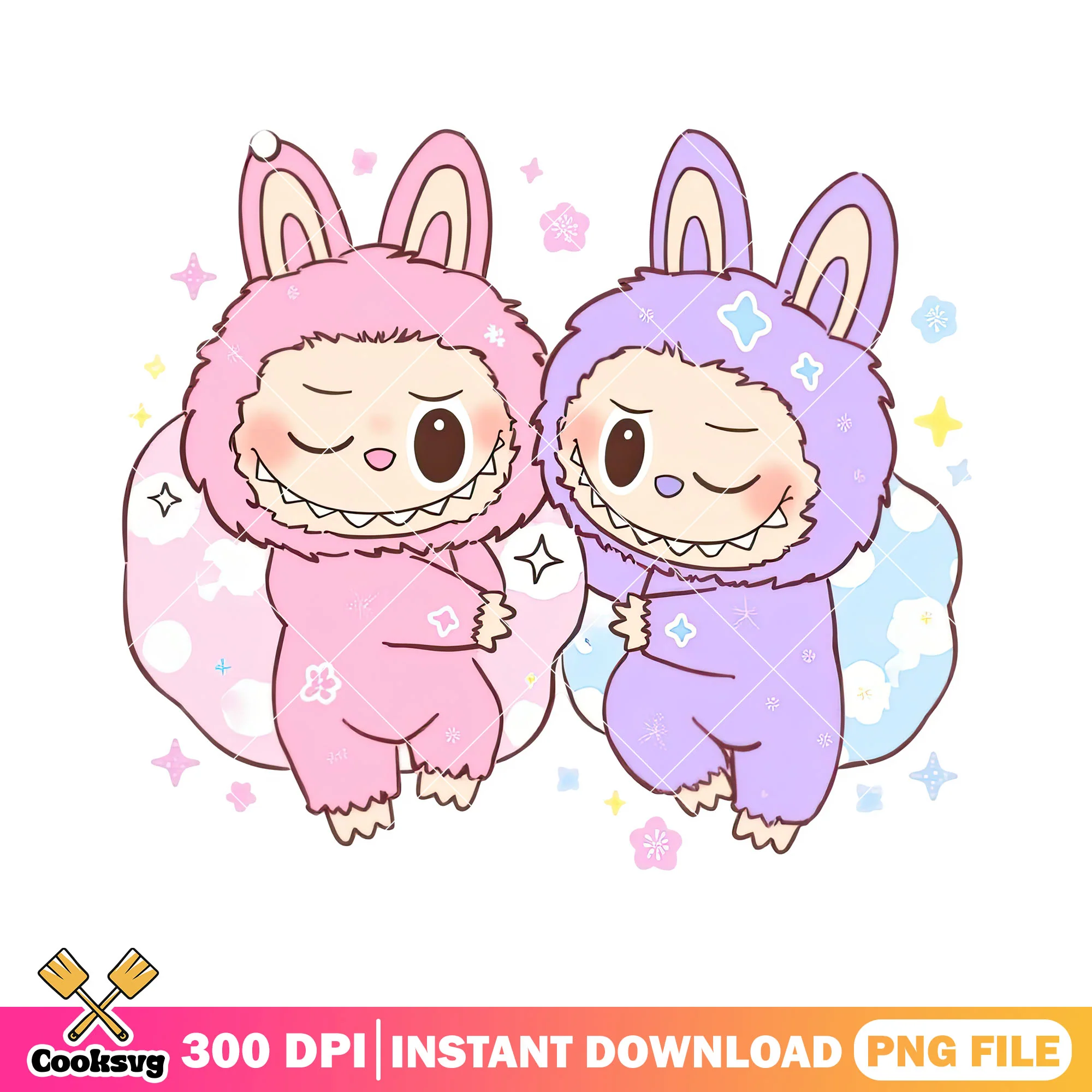 Labubu lying down png, labubu friends png, labubu hehe png