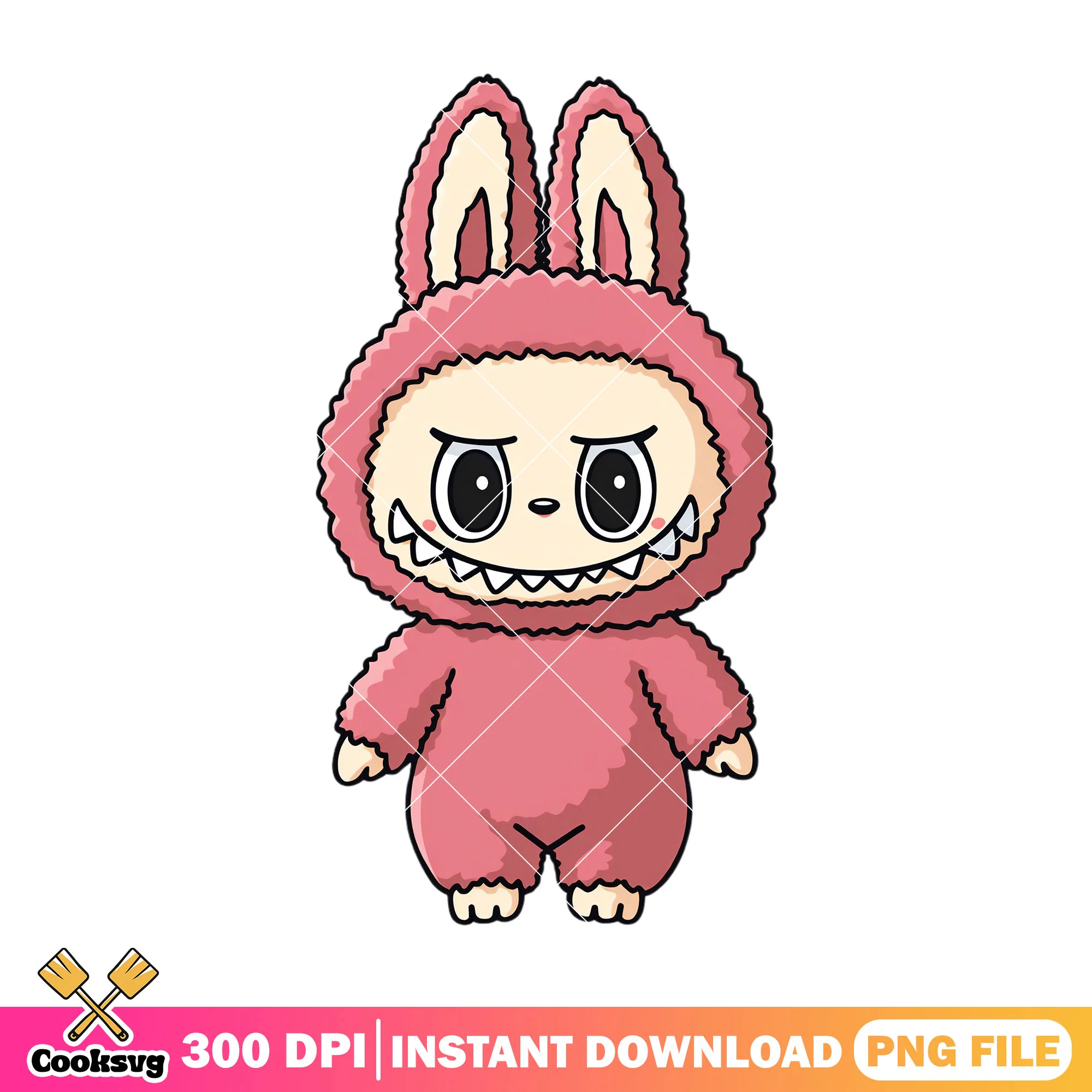 Labubu monster design png, labubu baby png, labubu standing png