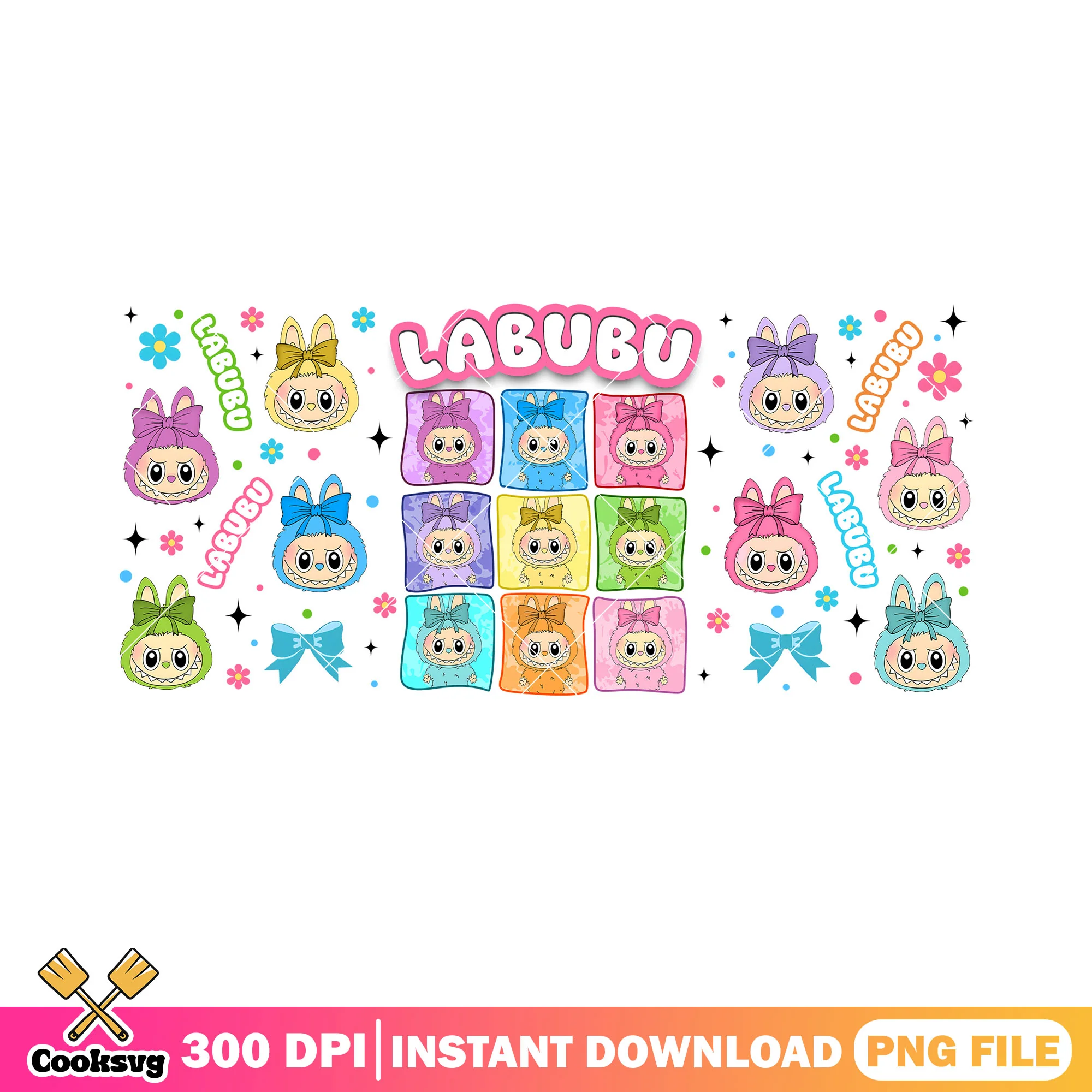 Labubu monster friends png, labubu girl png, labubu art png