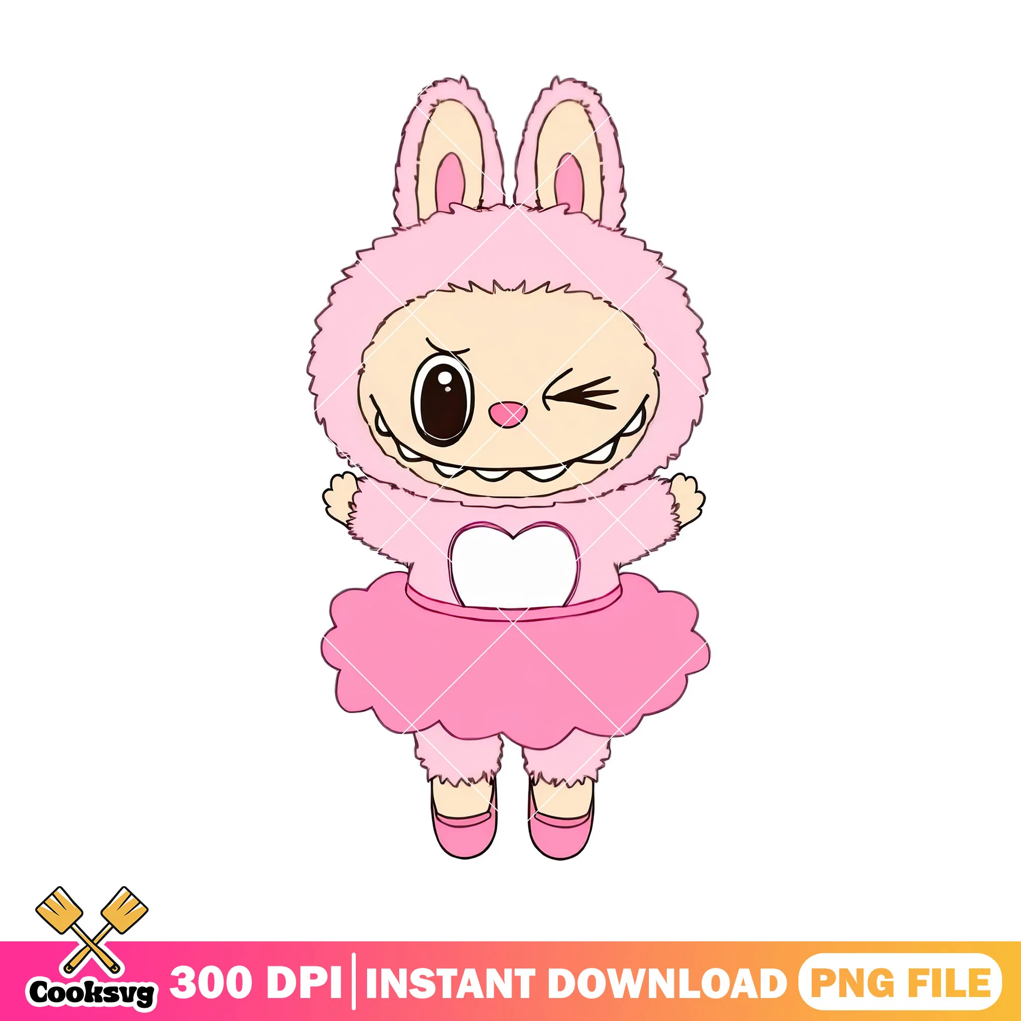 Labubu monster wink png, labubu girl png, labubu popmart png