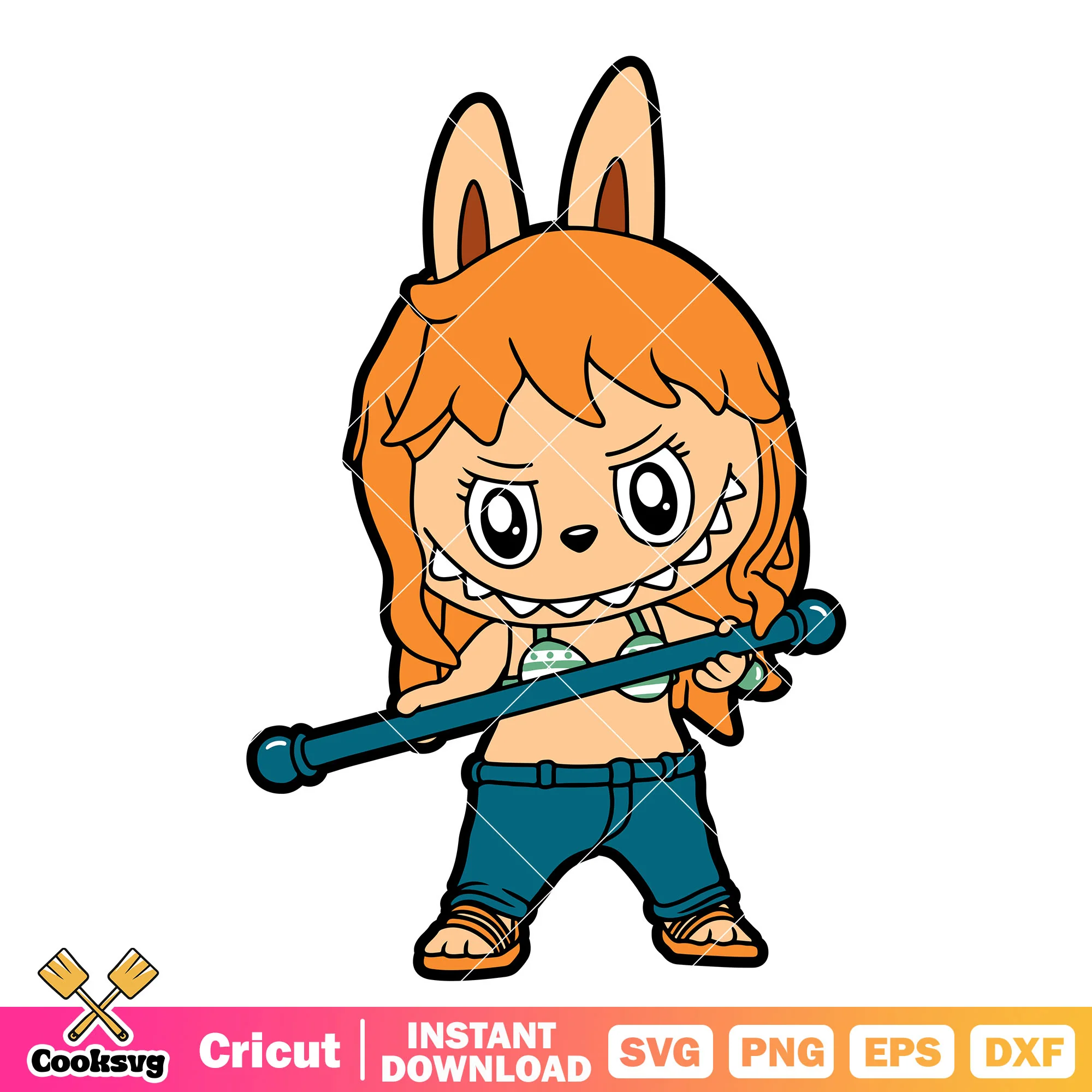 Labubu nami costume svg, labubu one piece svg, labubu art svg