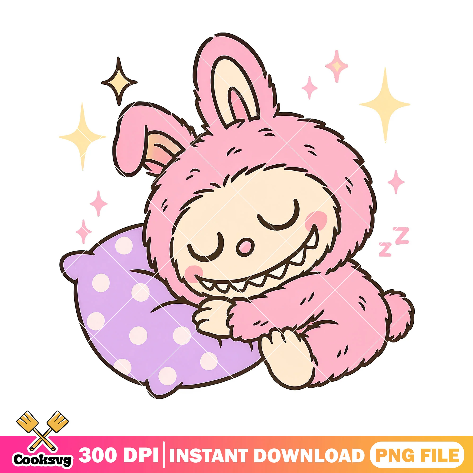 Labubu sleeps png, pink labubu png, labubu near me png