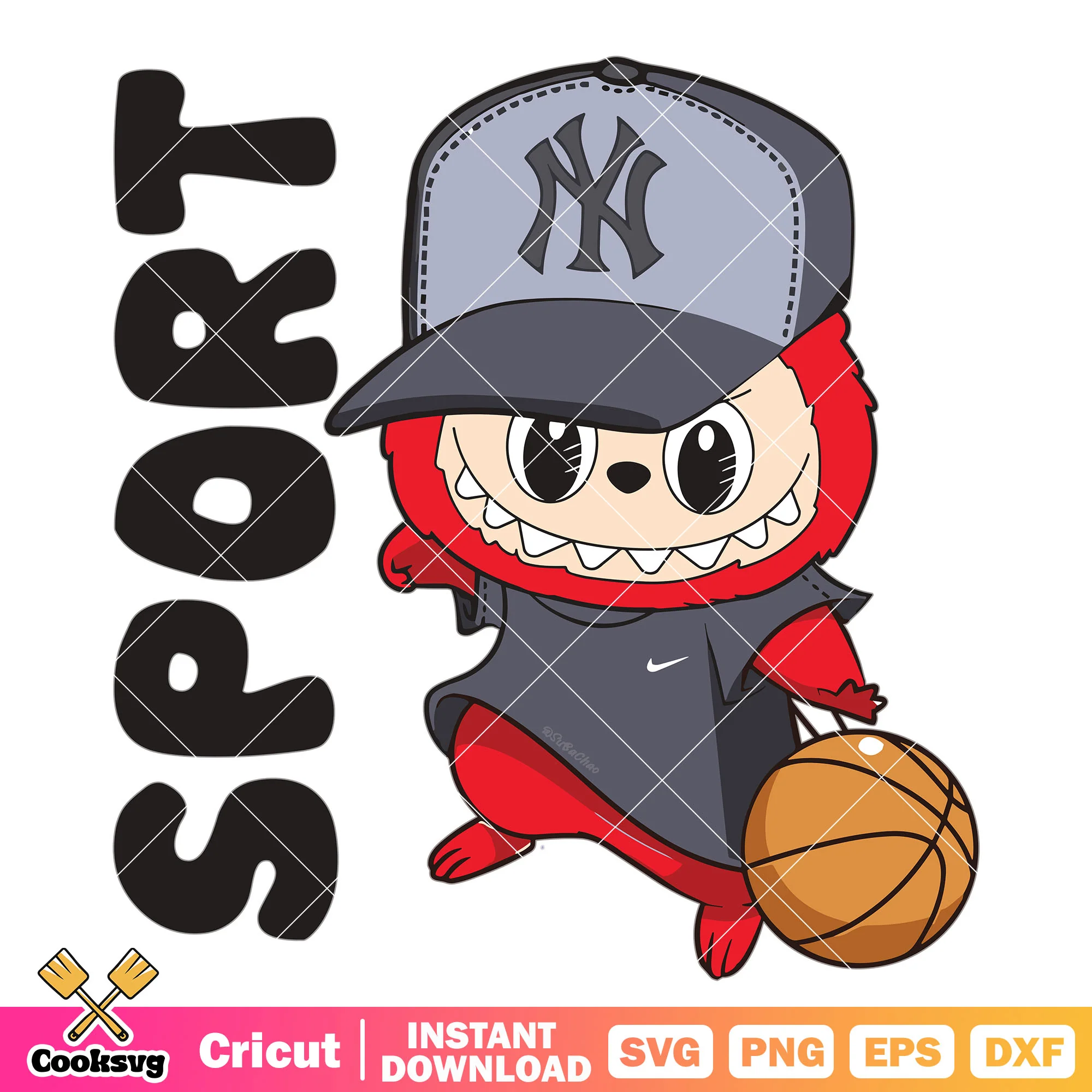 Labubu sport basketball svg, labubu basketball jersey svg
