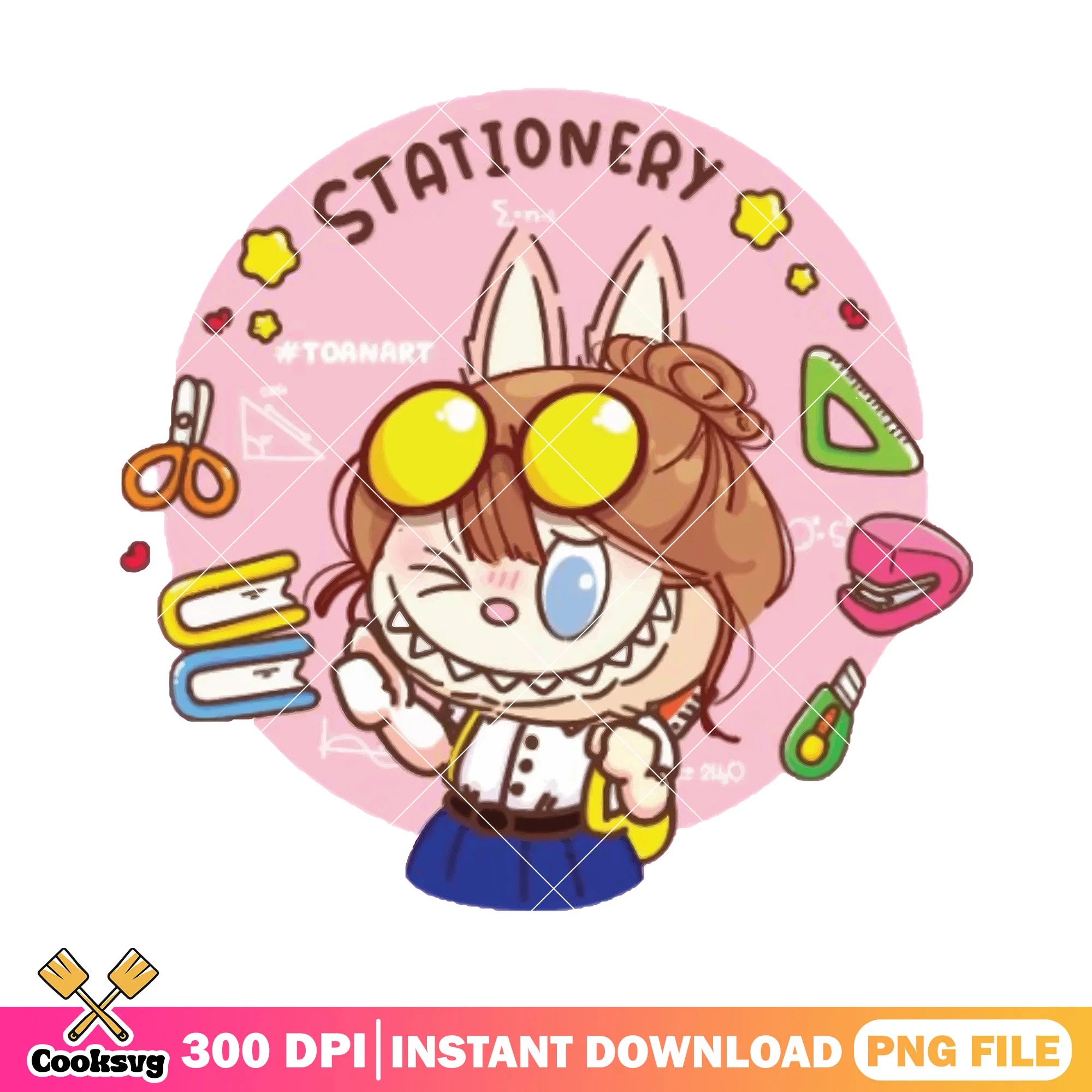 Labubu stationery png, labubu hehe png, labubu cartoon png