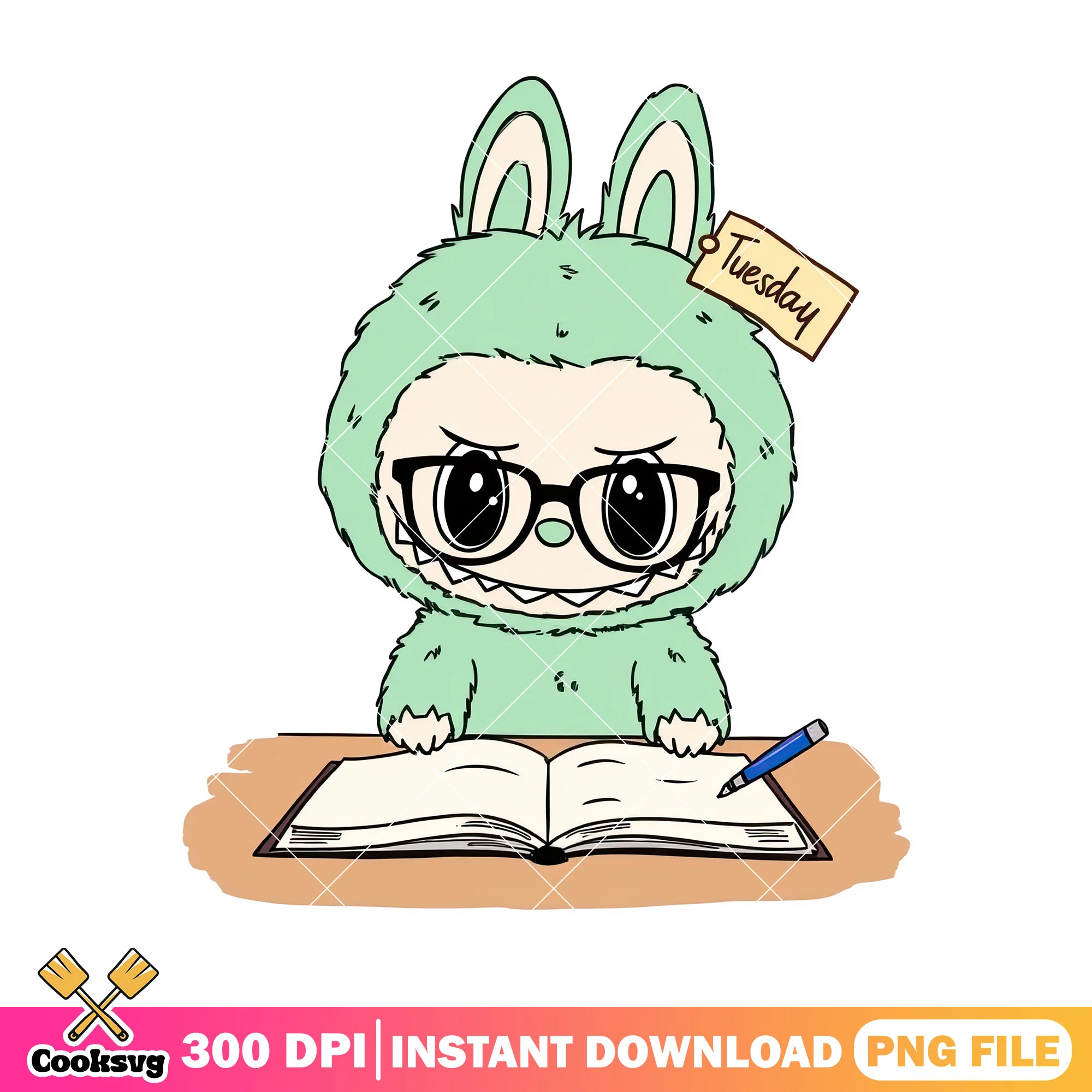 Labubu studying png, labubu baby png, labubu cute png
