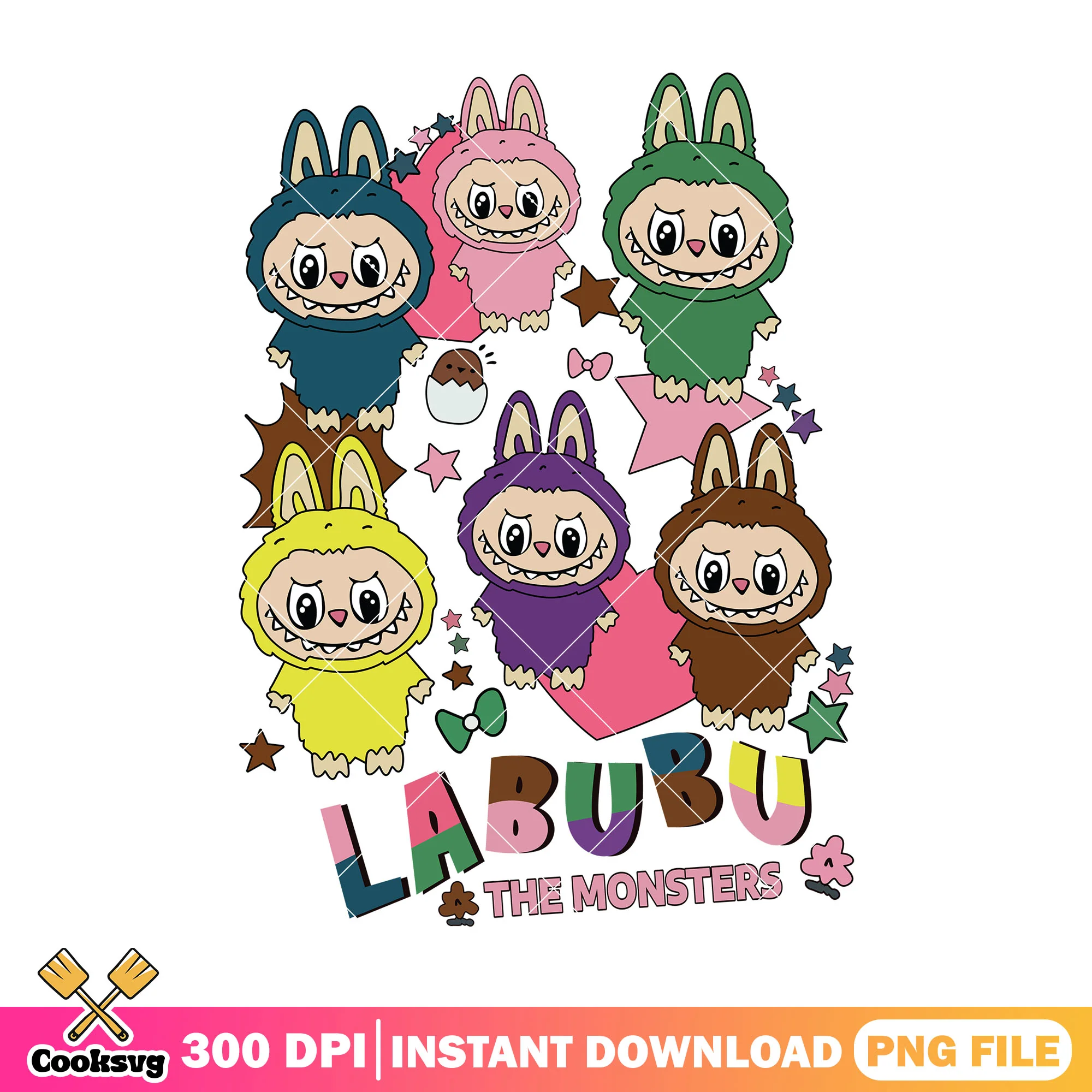 Labubu the monsters png, labubu friends png, popmart labubu png