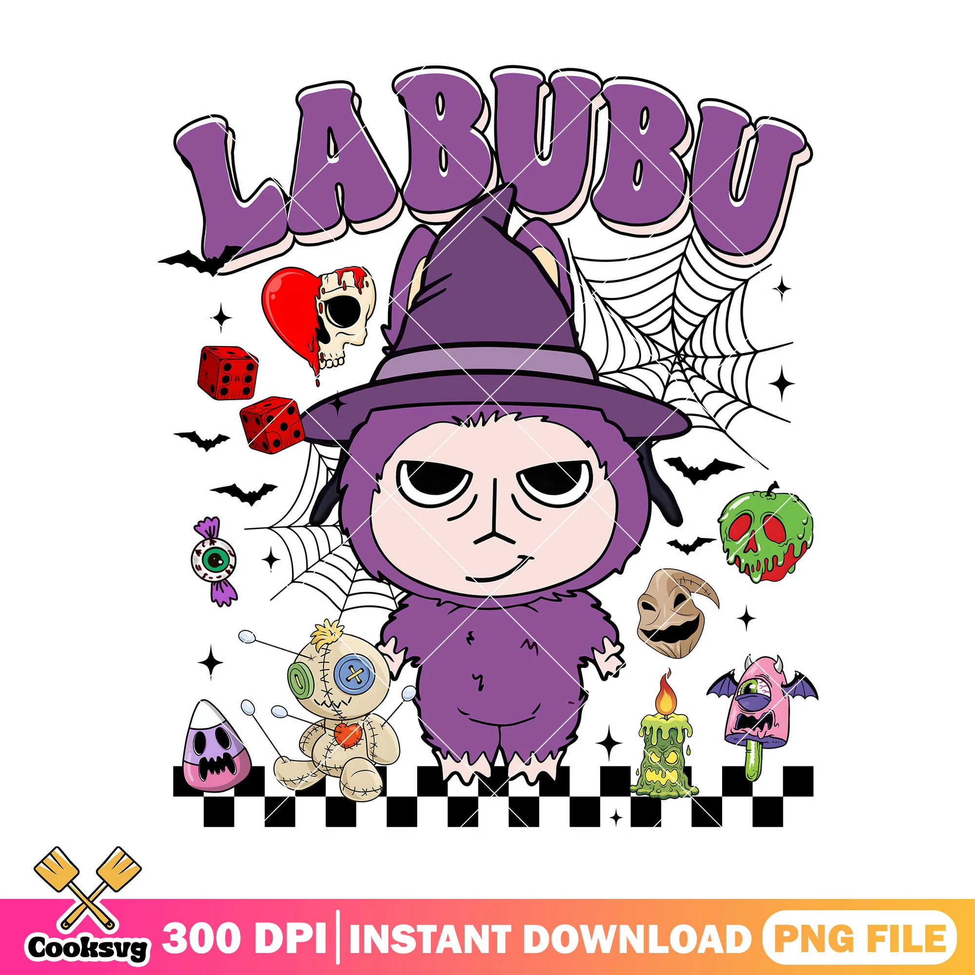 Labubu the witch png, the witch png, labubu keychain png